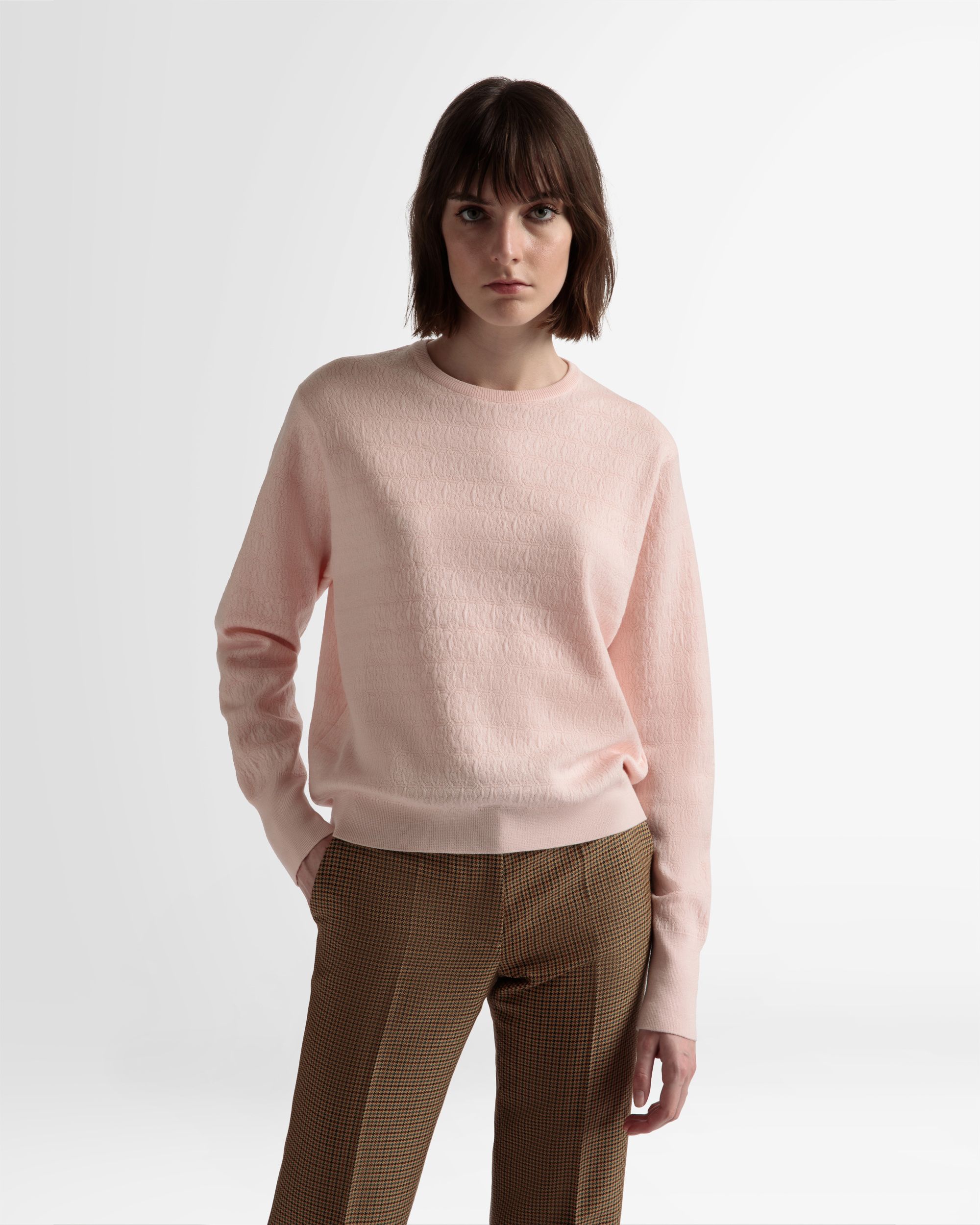 Women's wool crew neck sweater cheap