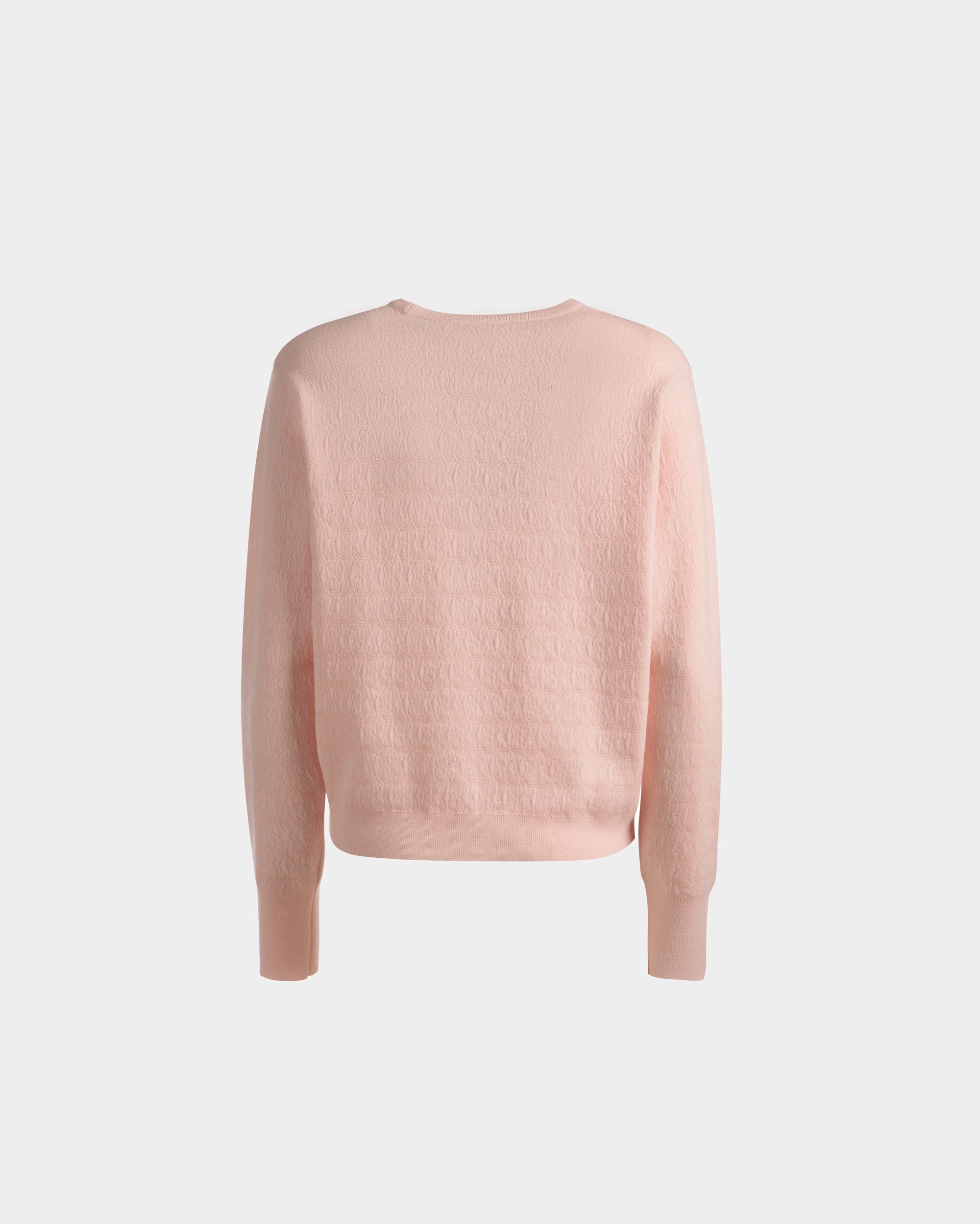 Crew Neck Sweater In Dusty Petal Wool - Women's - Bally - 07
