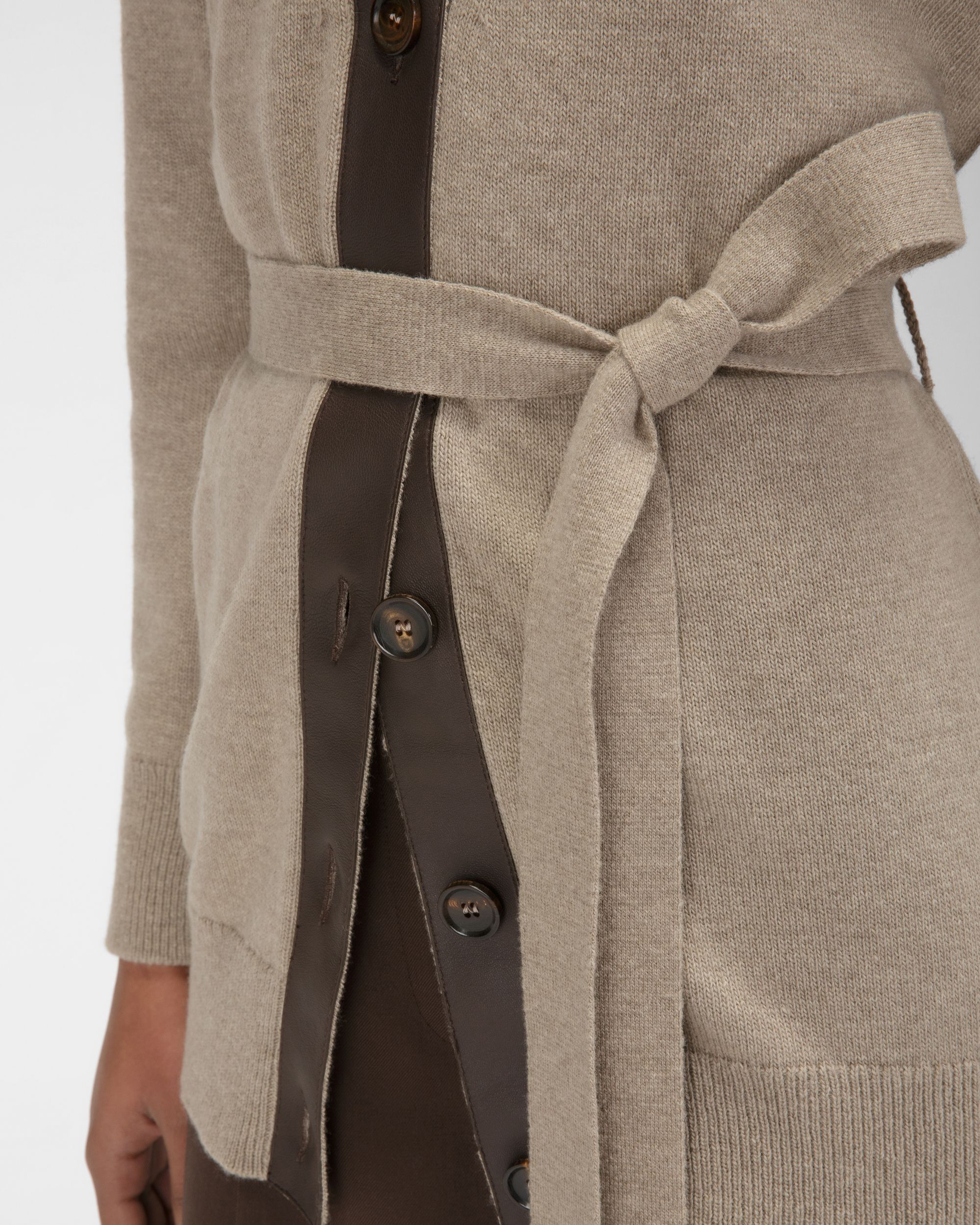 Wool Cardigan In Beige - Women's - Bally - 02
