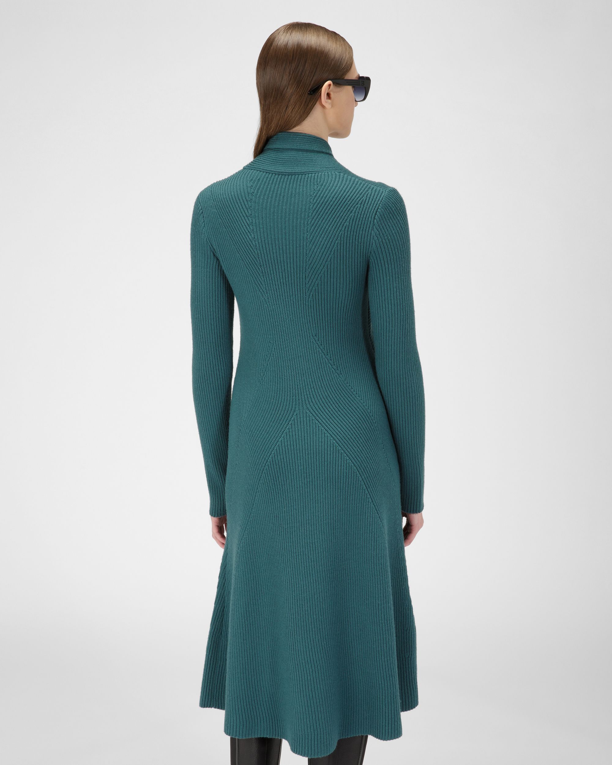 Wool Dress In Green - Women's - Bally - 03