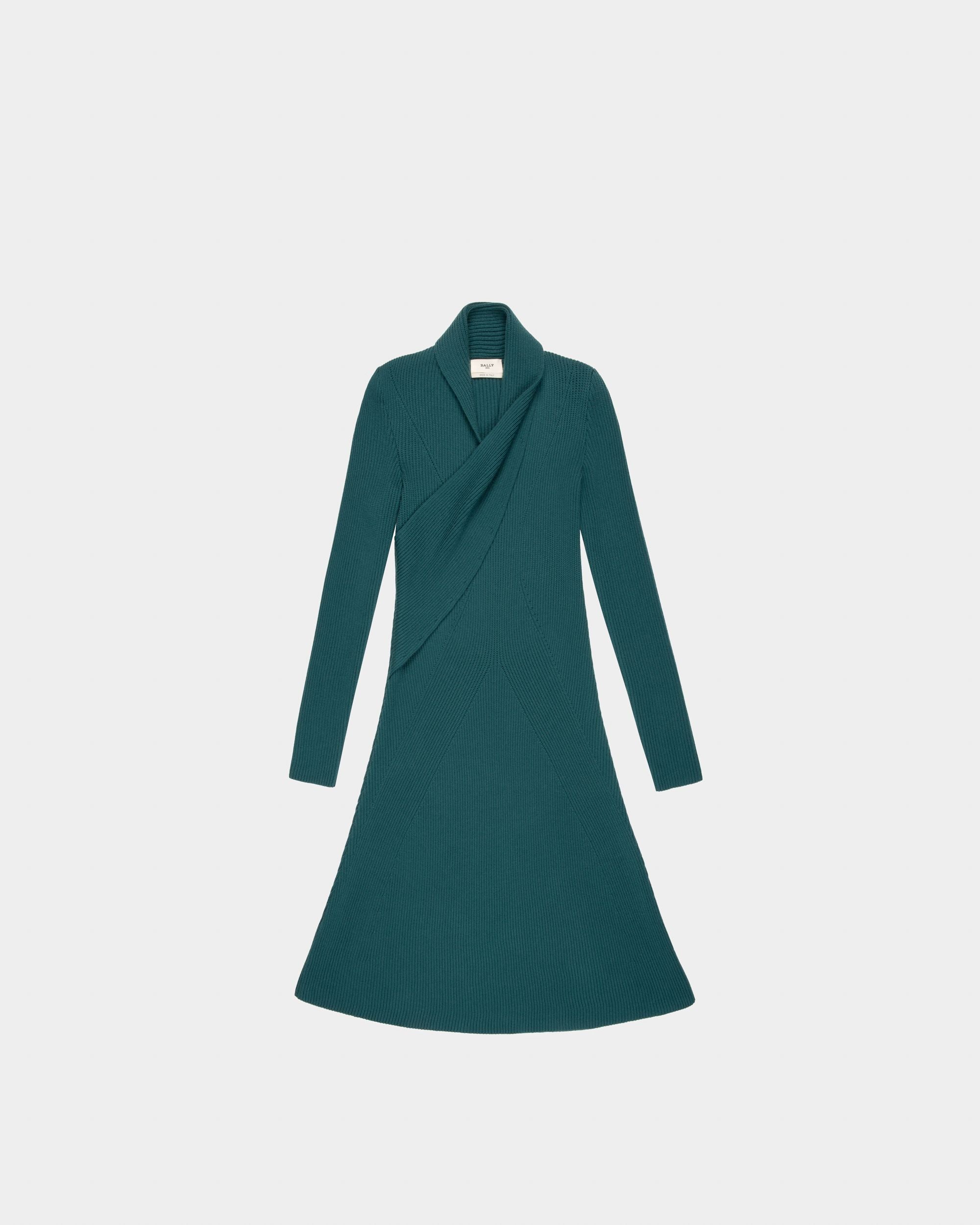 Wool Dress In Green - Women's - Bally - 04