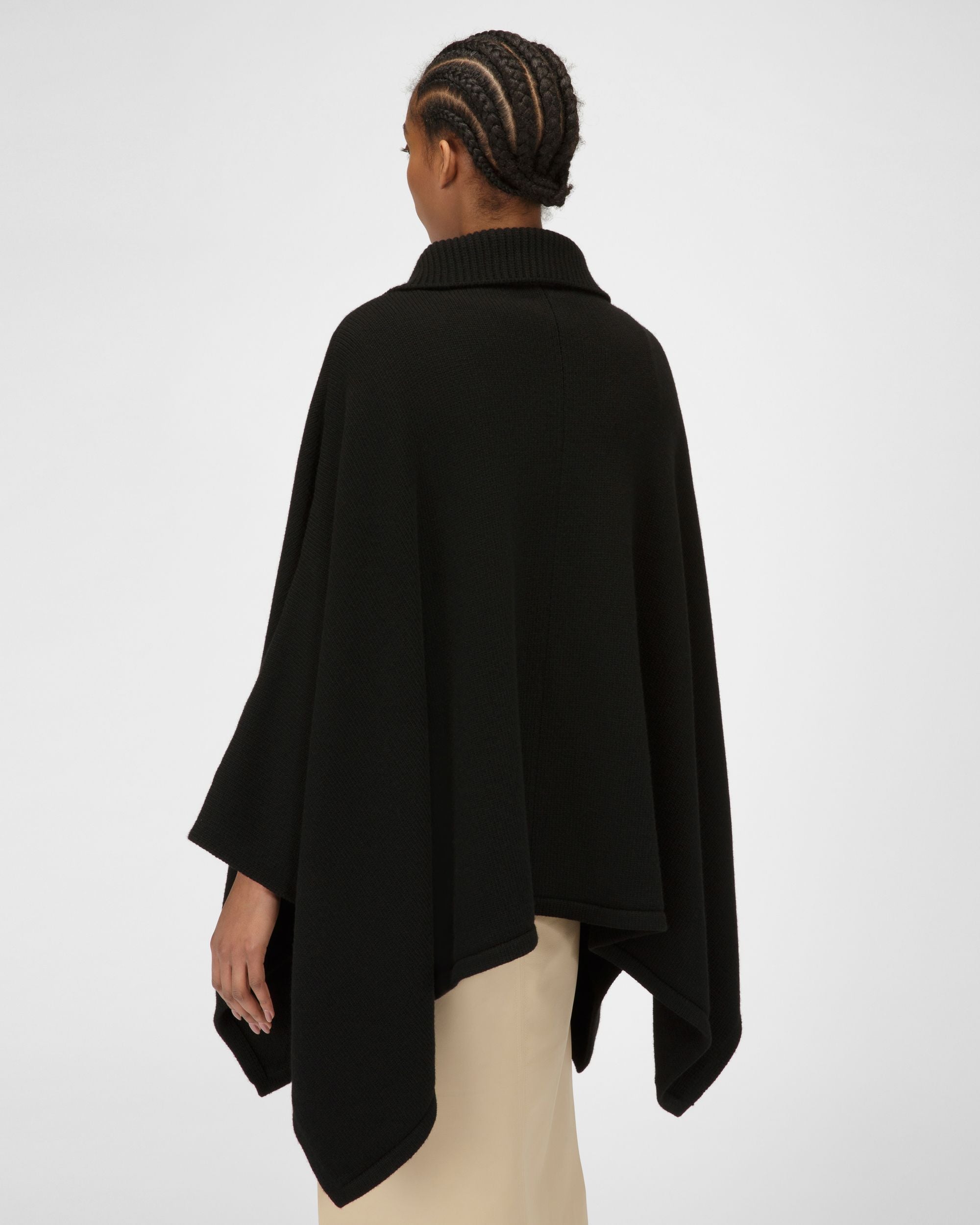 Wool & Cashmere Outerwear In Black - Women's - Bally - 03