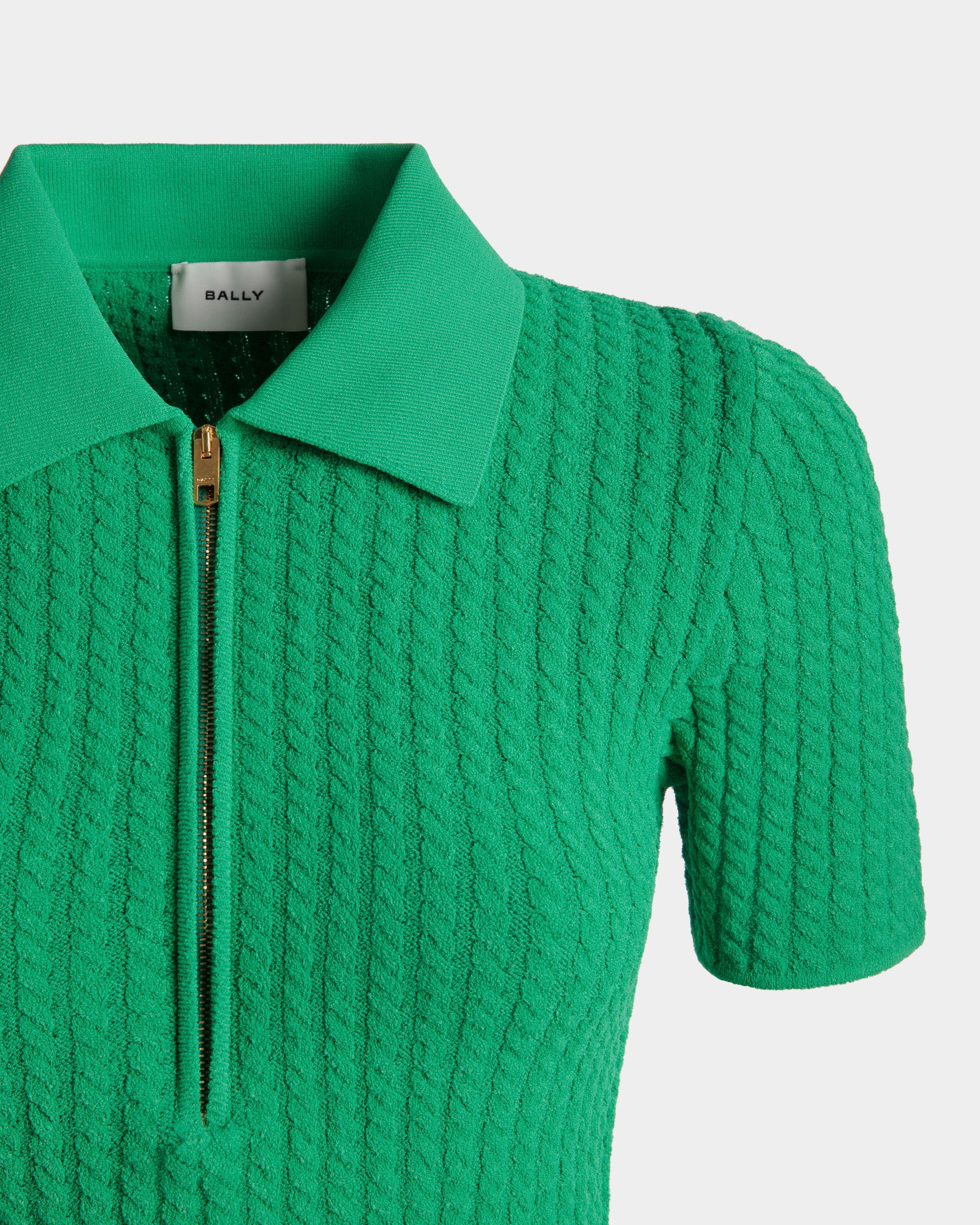 Half Zip Polo Shirt in Knit Fabric - Women's - Bally - 02