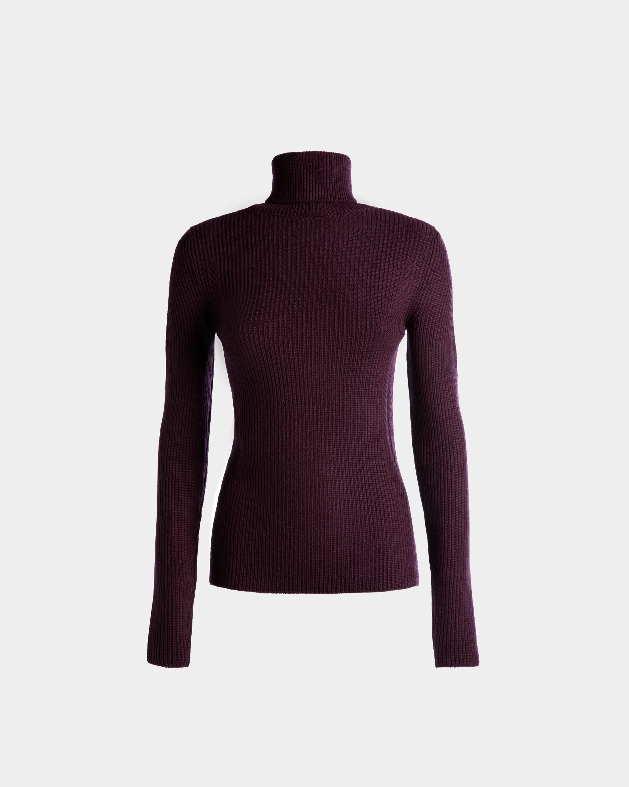 Roll Neck Sweater In Orchid Wool - Women's - Bally - 01