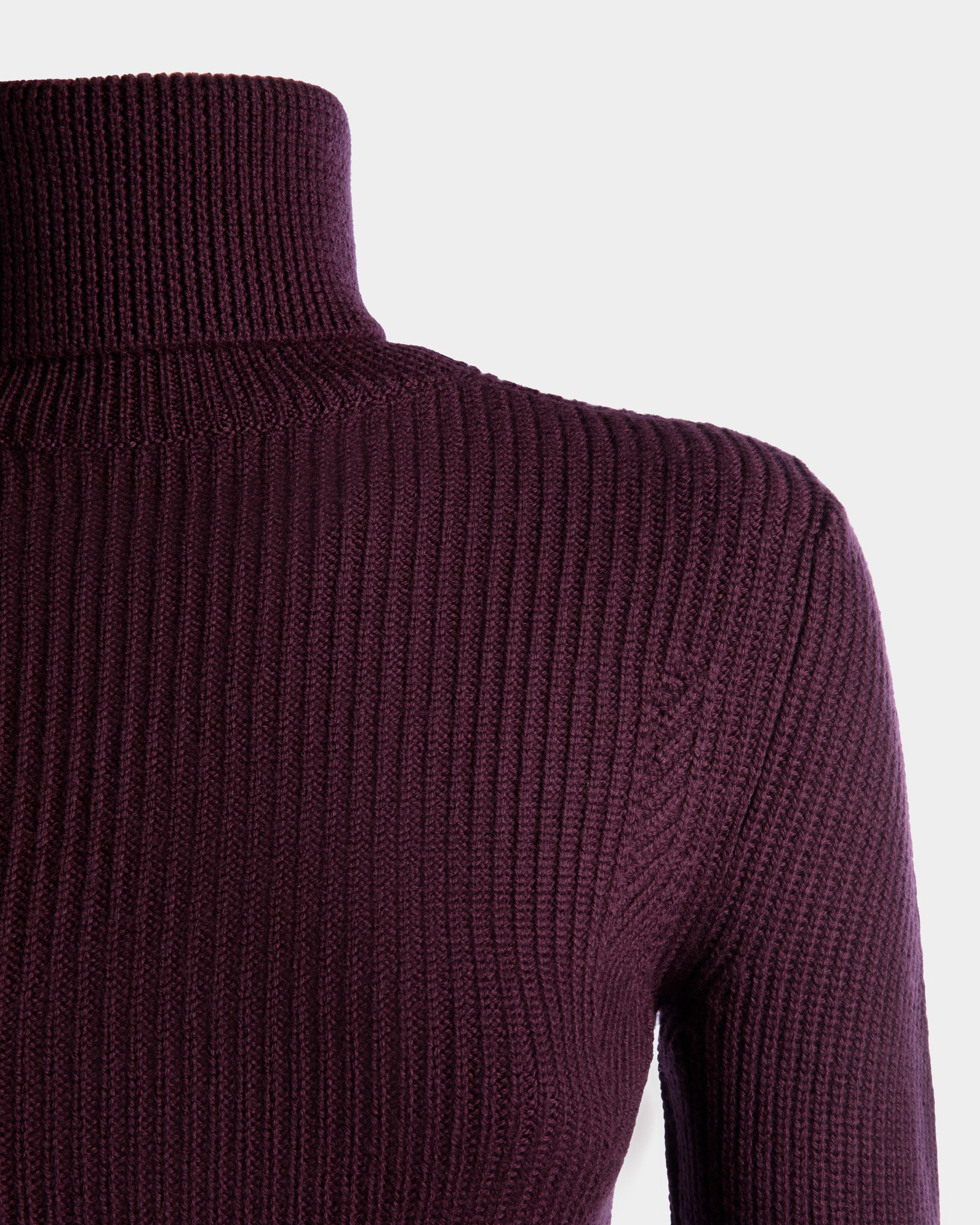 Roll Neck Sweater In Orchid Wool - Women's - Bally - 02