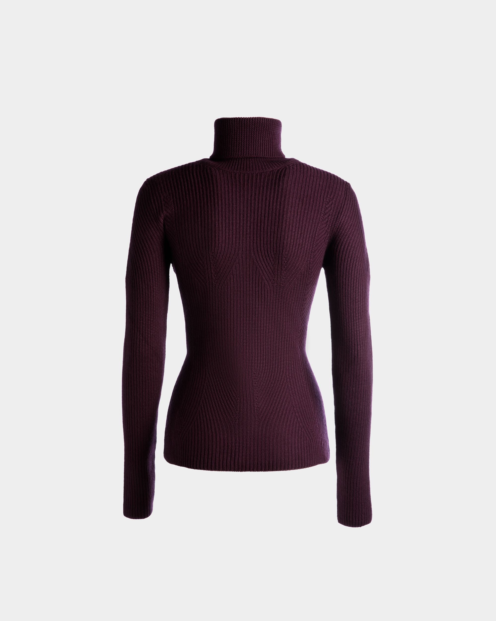 Roll Neck Sweater In Orchid Wool - Women's - Bally - 03