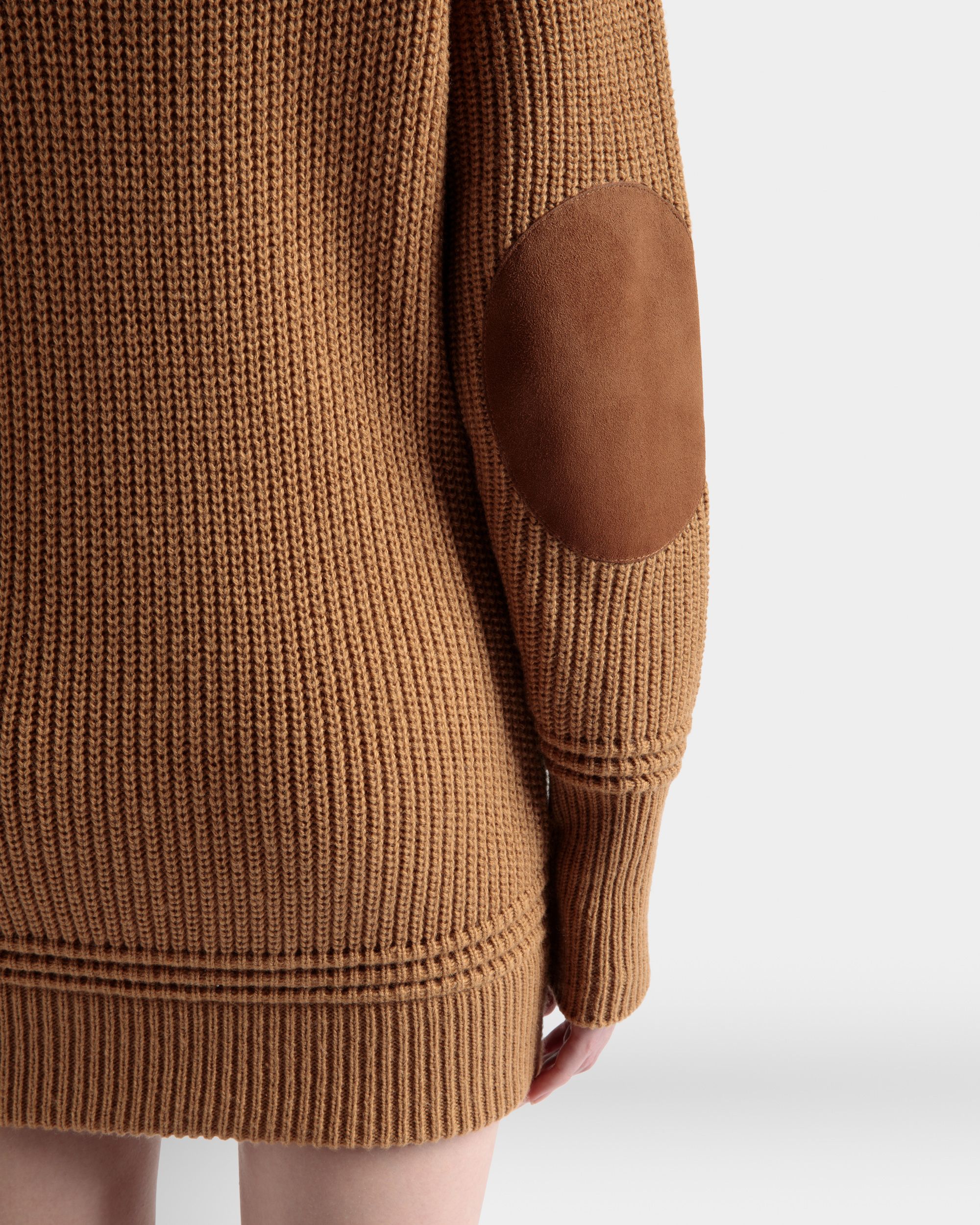 Roll Neck Dress In Brown Mixed Wool - Women's - Bally - 04
