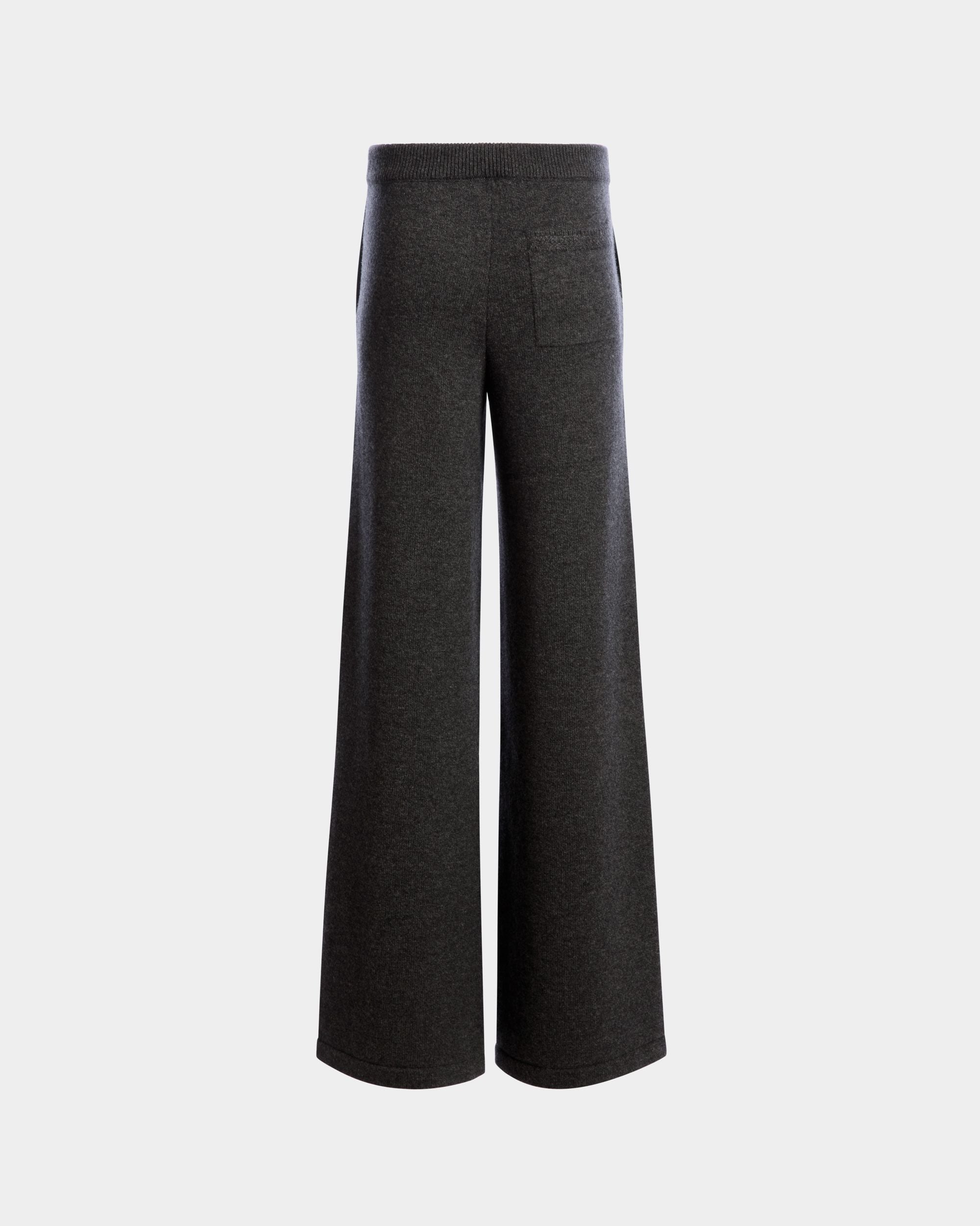 Knit Pants In Dark Grey Wool And Cashmere - Women's - Bally - 08