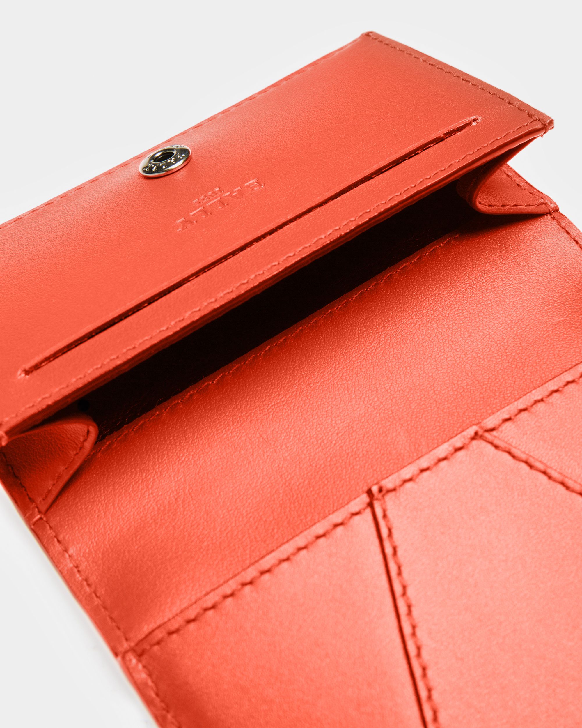 Annye Leather Business Card Holder In Orange - Women's - Bally - 04