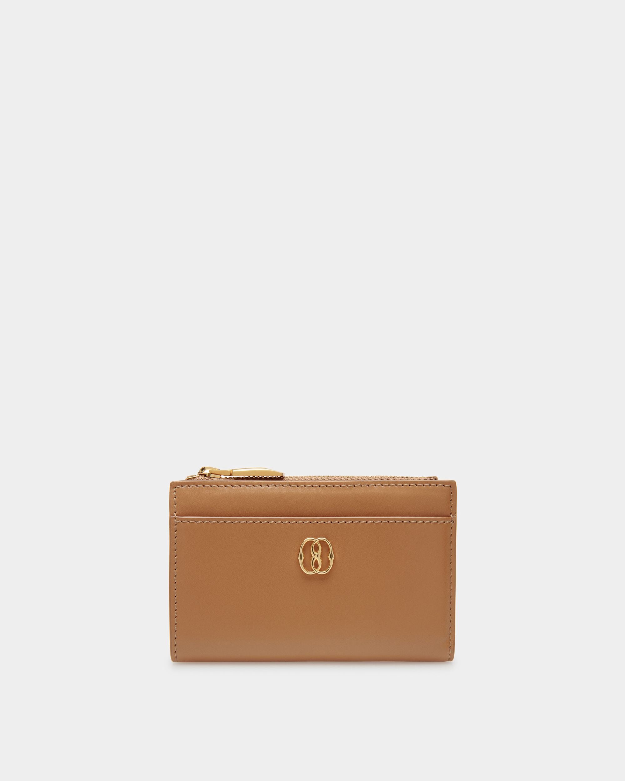 Emblem Wallet In Desert Leather - Women's - Bally - 01
