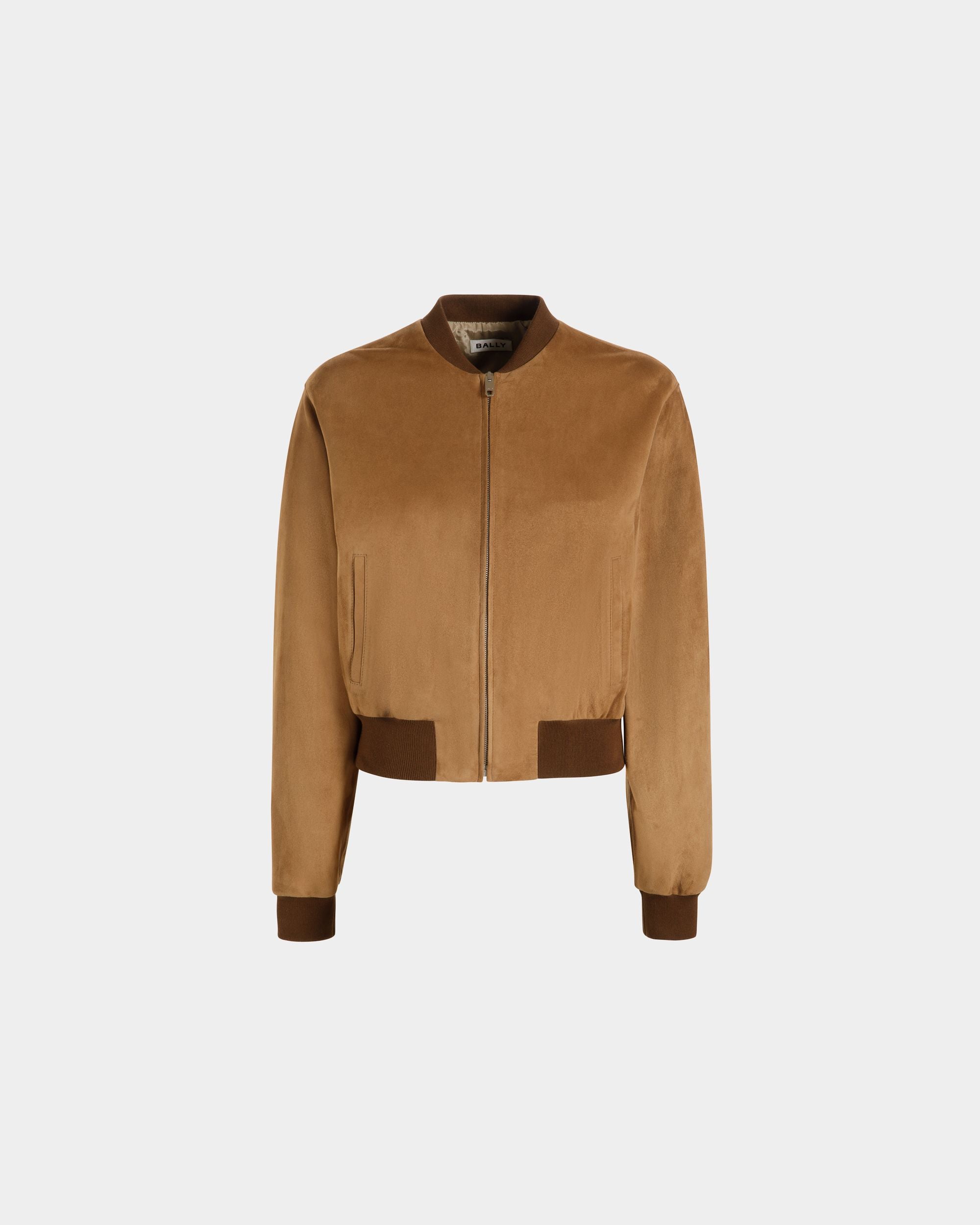 Bomber in Brown Suede - Women's - Bally - 01