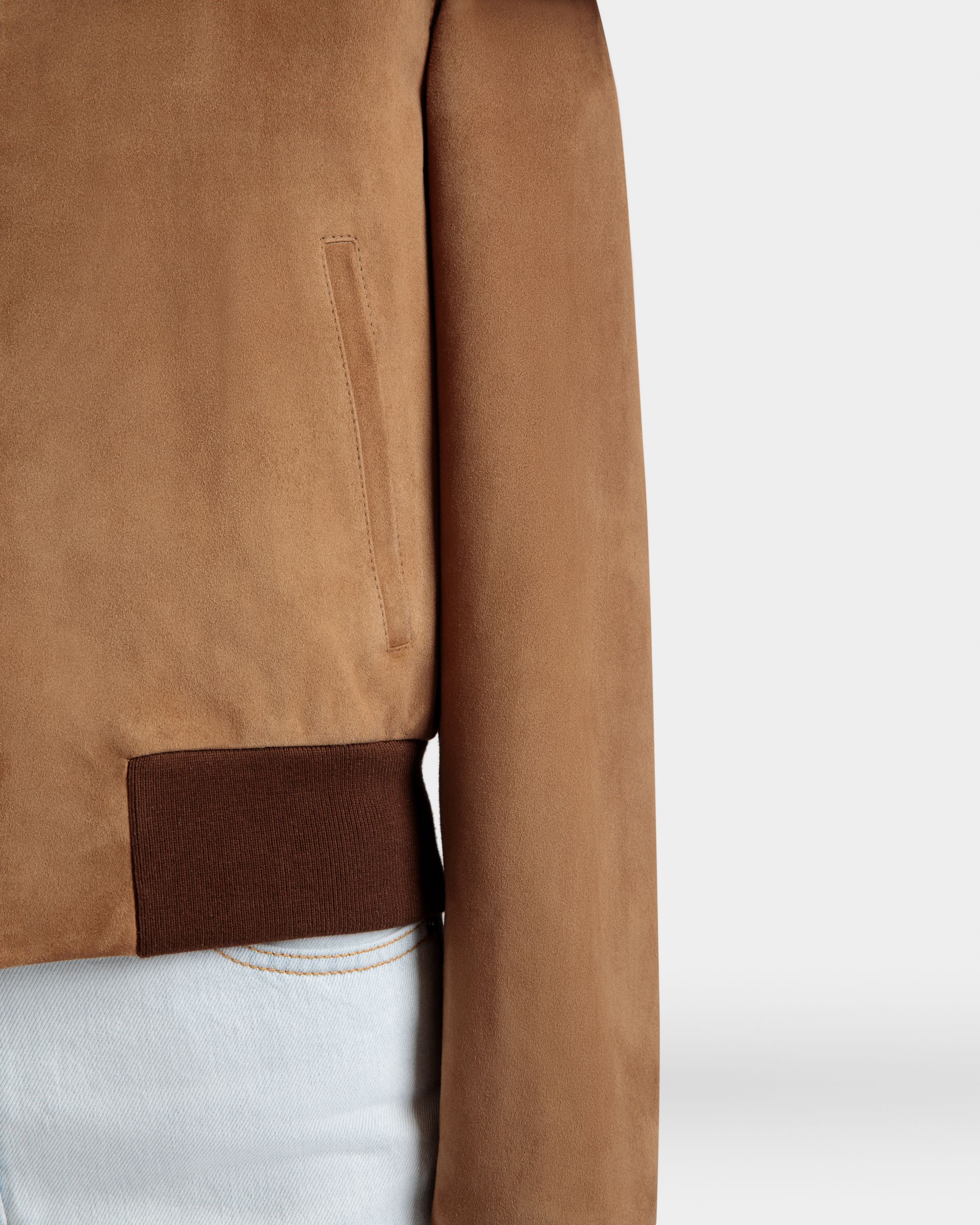 Bomber in Brown Suede - Women's - Bally - 03