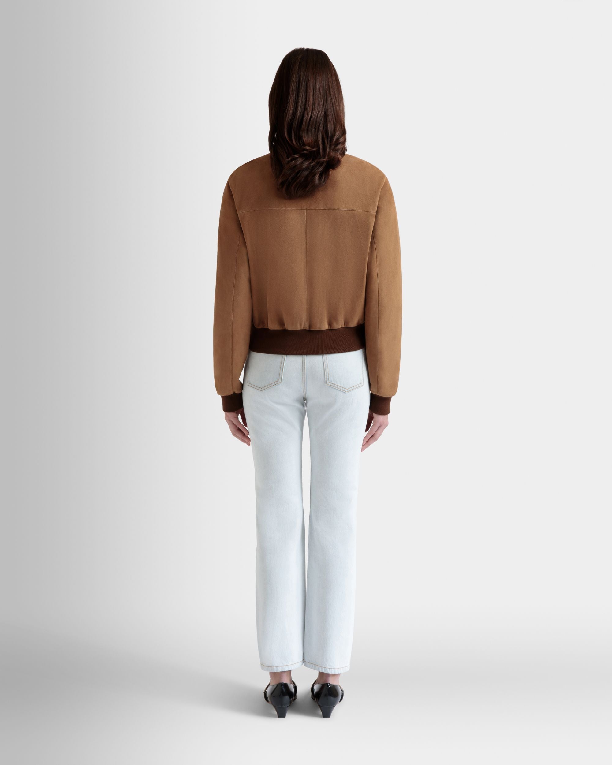 Bomber in Brown Suede - Women's - Bally - 06
