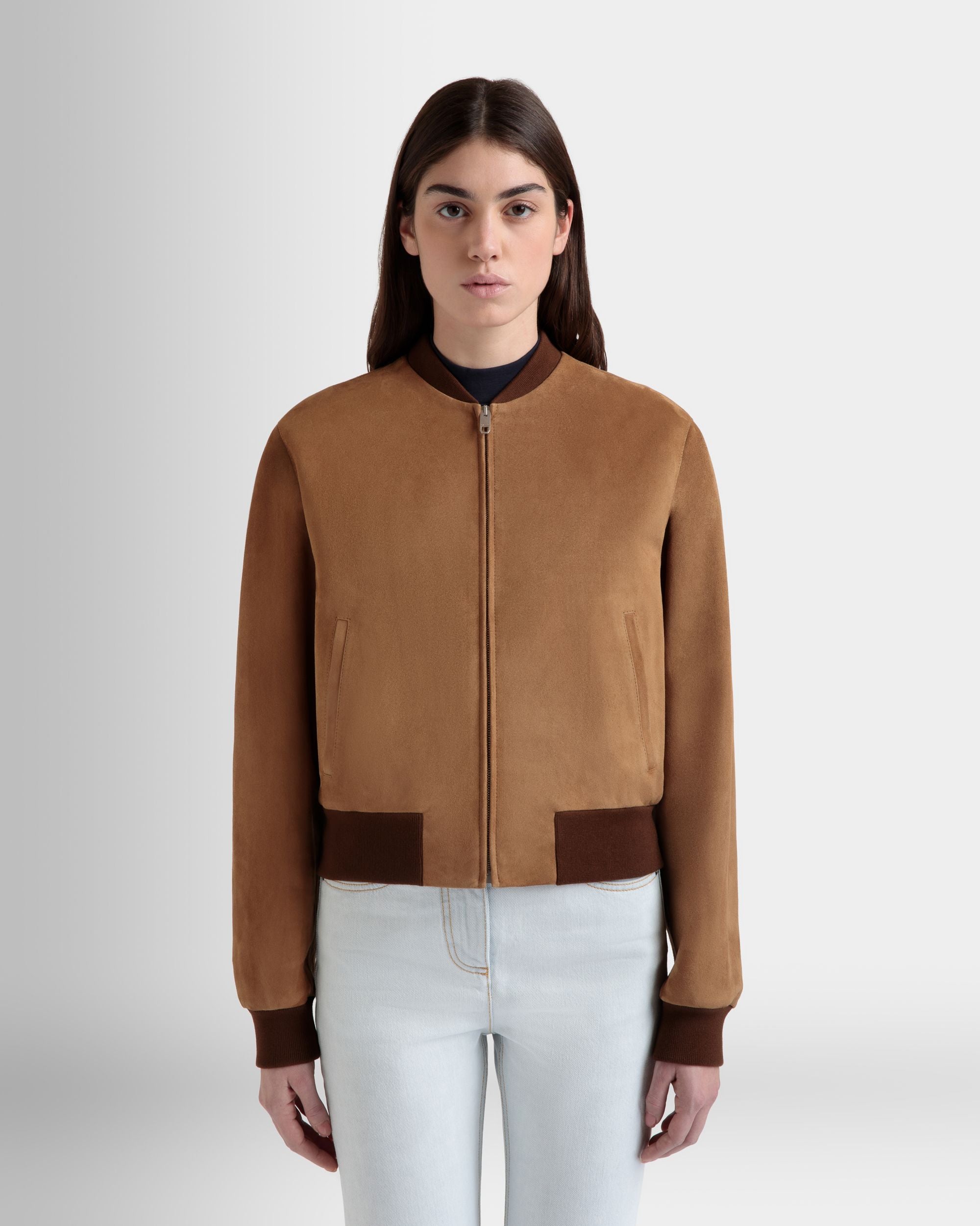 Bomber in Brown Suede - Women's - Bally - 08