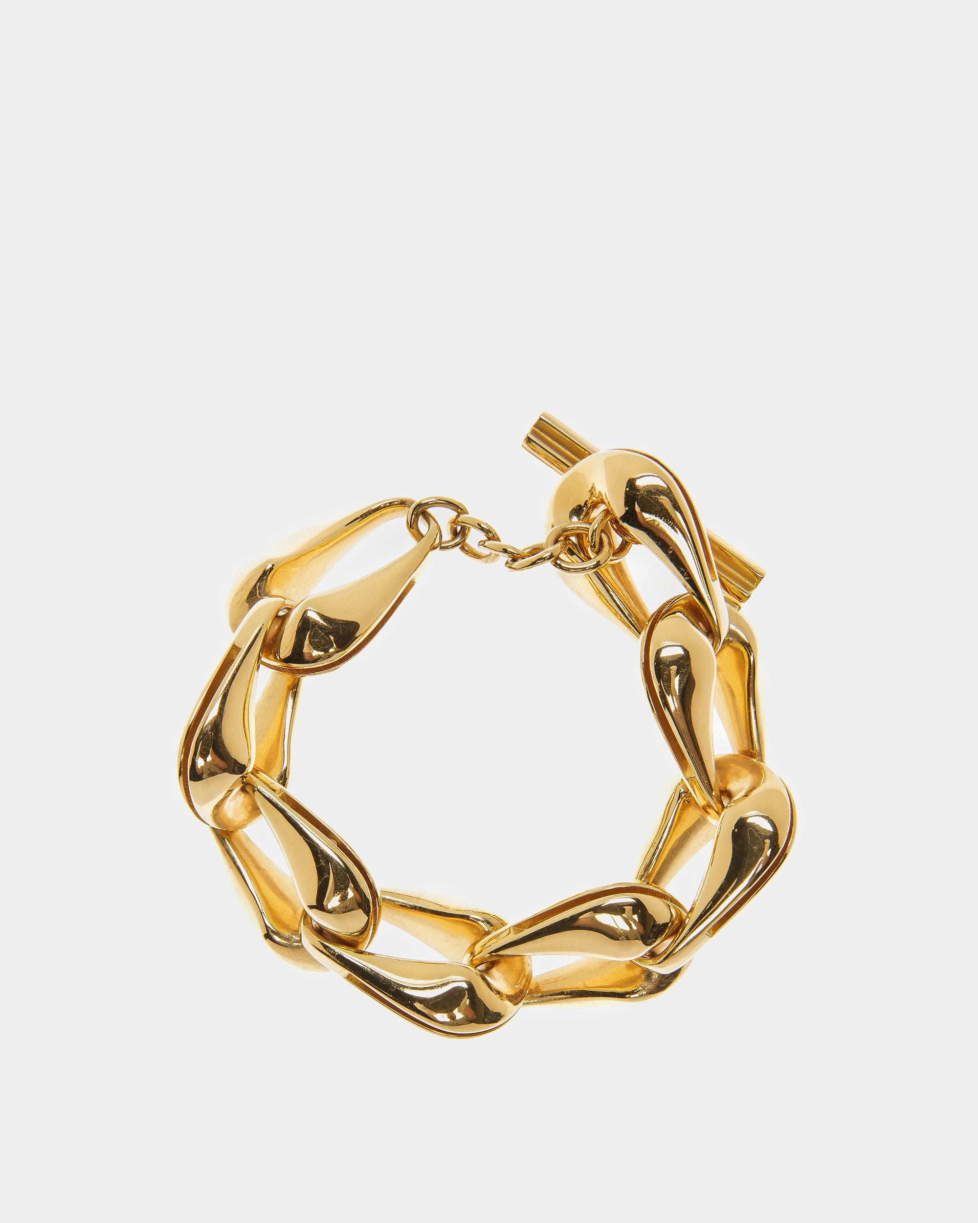 Chunky Chain Bracelet In Yellow-Gold - Women's - Bally - 01