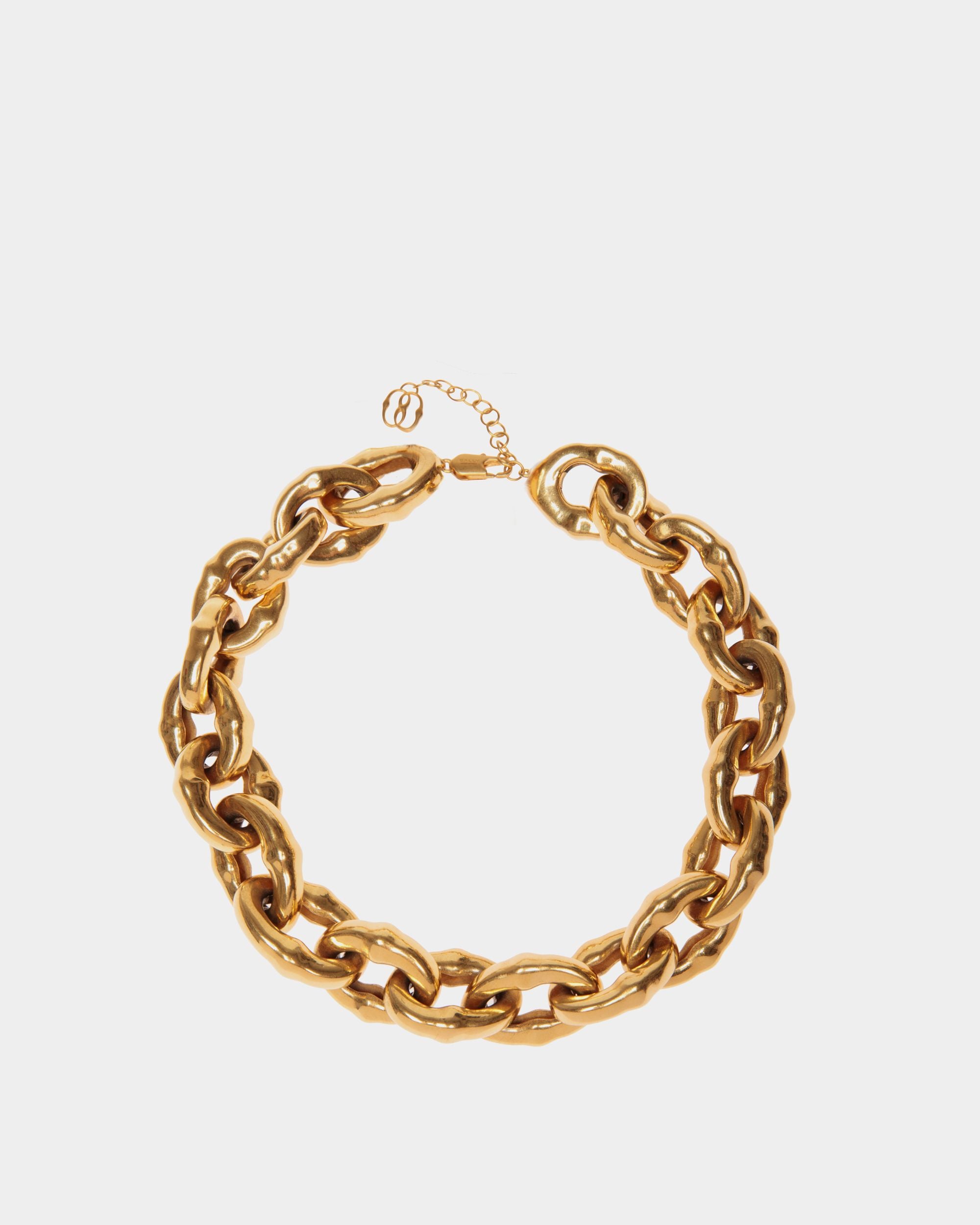 Chain Choker In Hammered Gold - Women's - Bally - 01