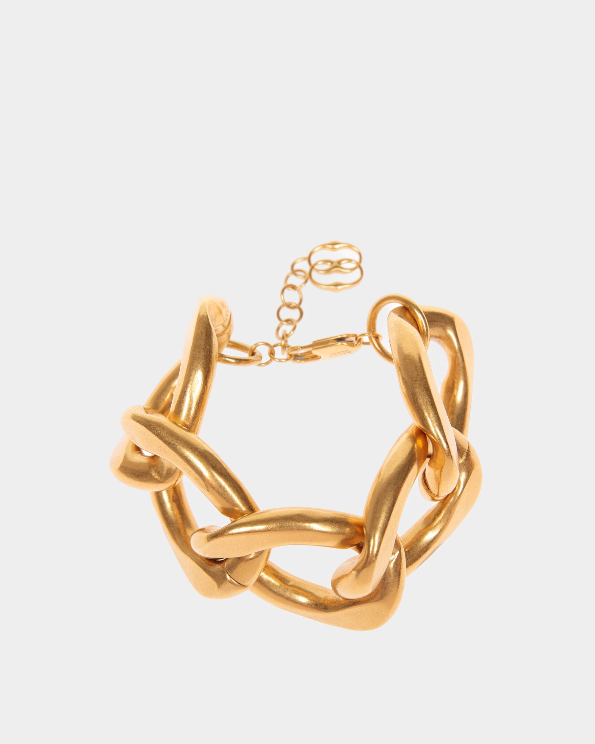 Chain Bracelet In Hammered Gold