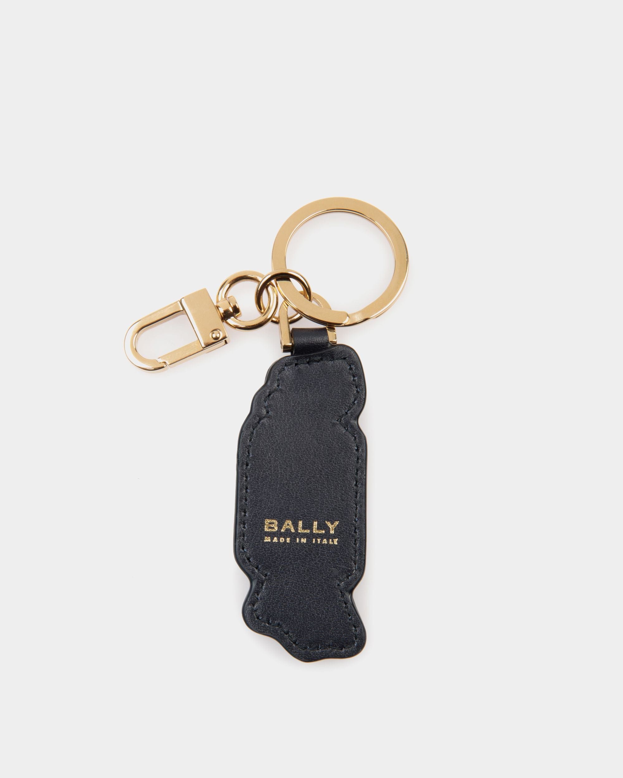 Unda Keychain In Choco Candy Print Leather