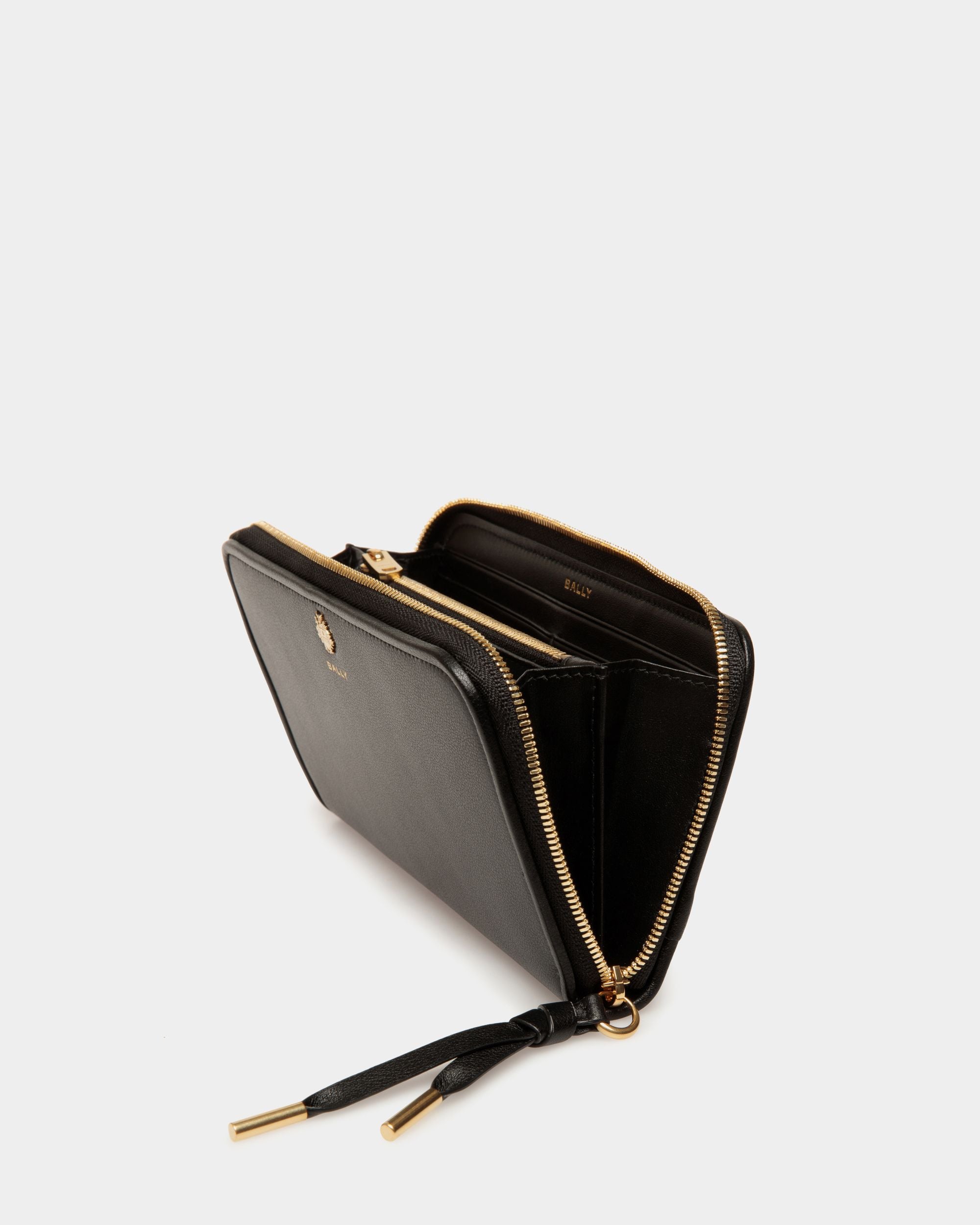 Bally Essential Long Wallet in Black Leather - Women's - Bally - 03