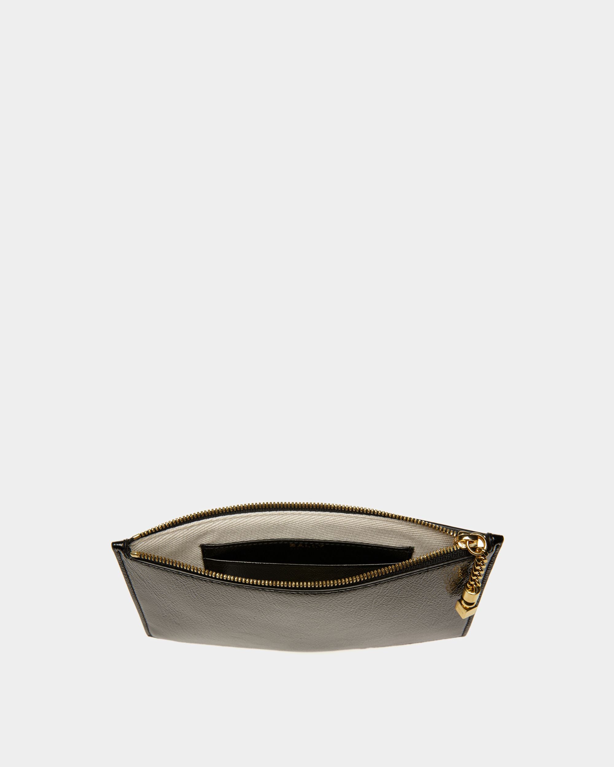 Block Pouch In Black Leather - Women's - Bally - 03