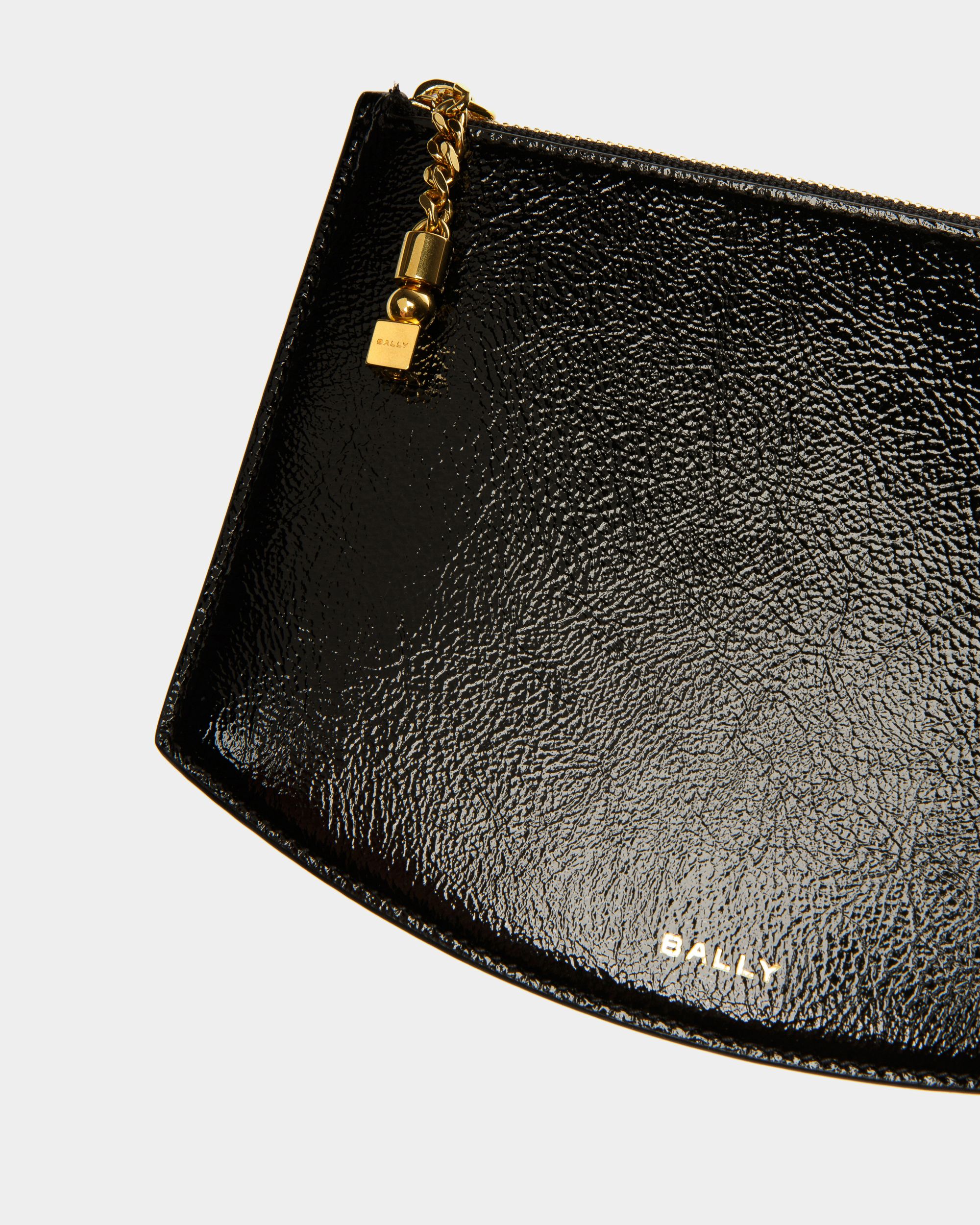 Block Pouch In Black Leather - Women's - Bally - 04