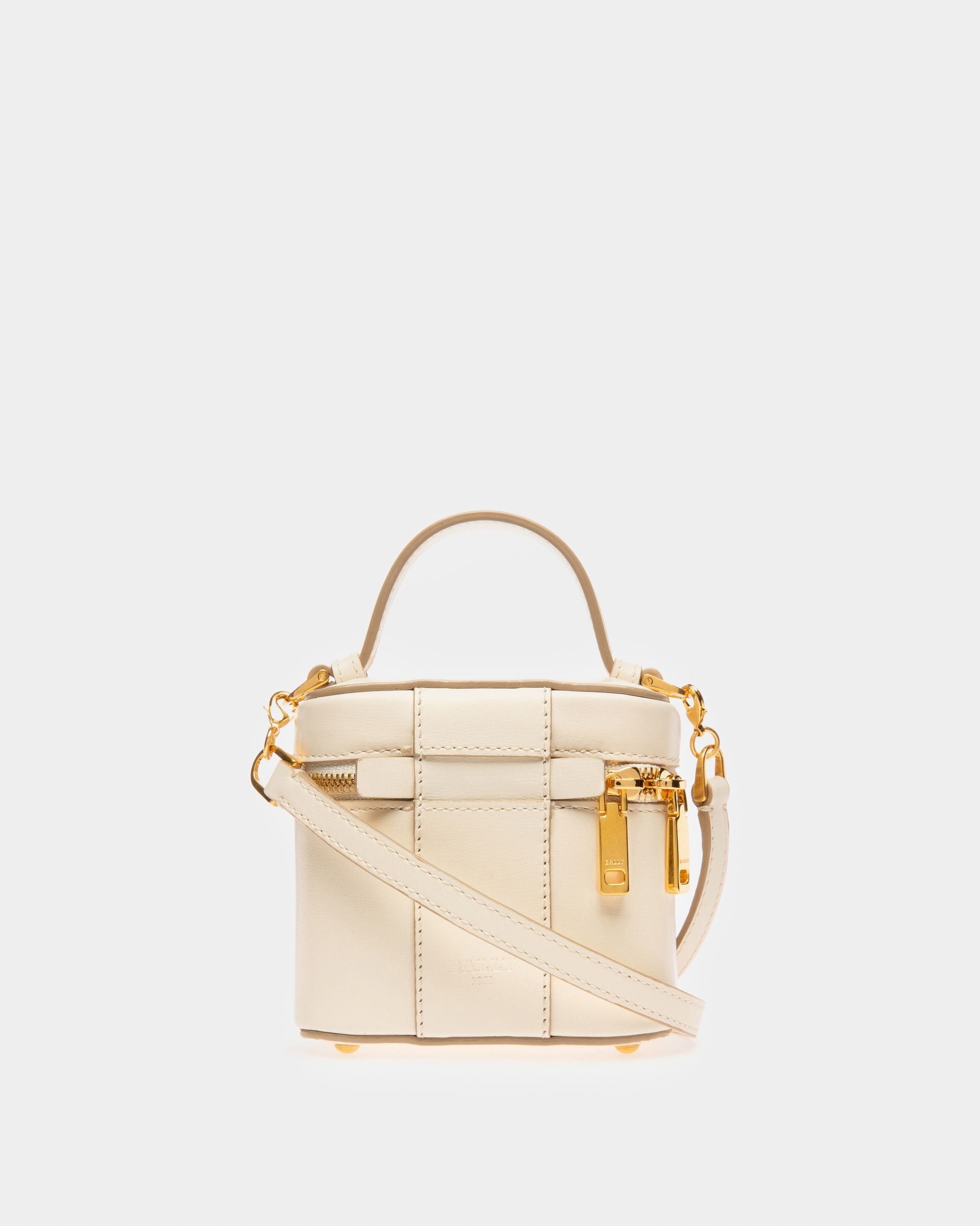 Beys Leather Vanity Case In Bone - Women's - Bally - 03