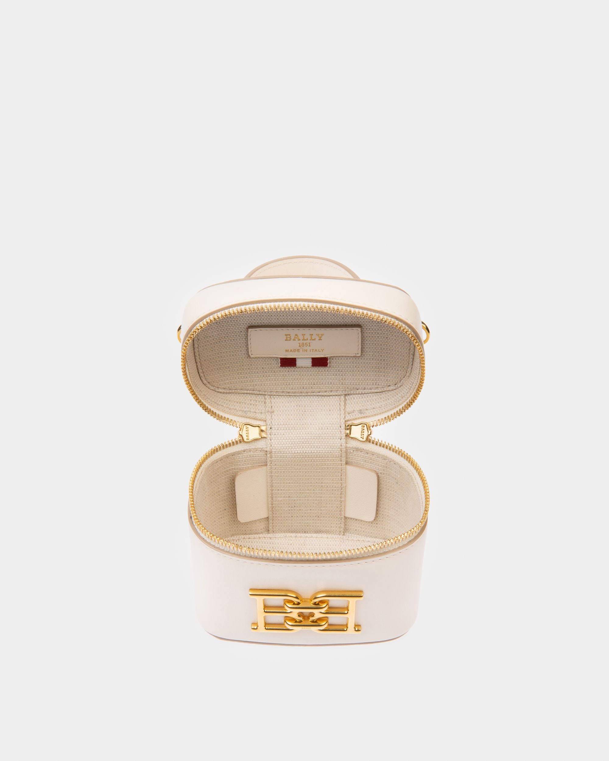 Beys Leather Vanity Case In Bone - Women's - Bally - 04