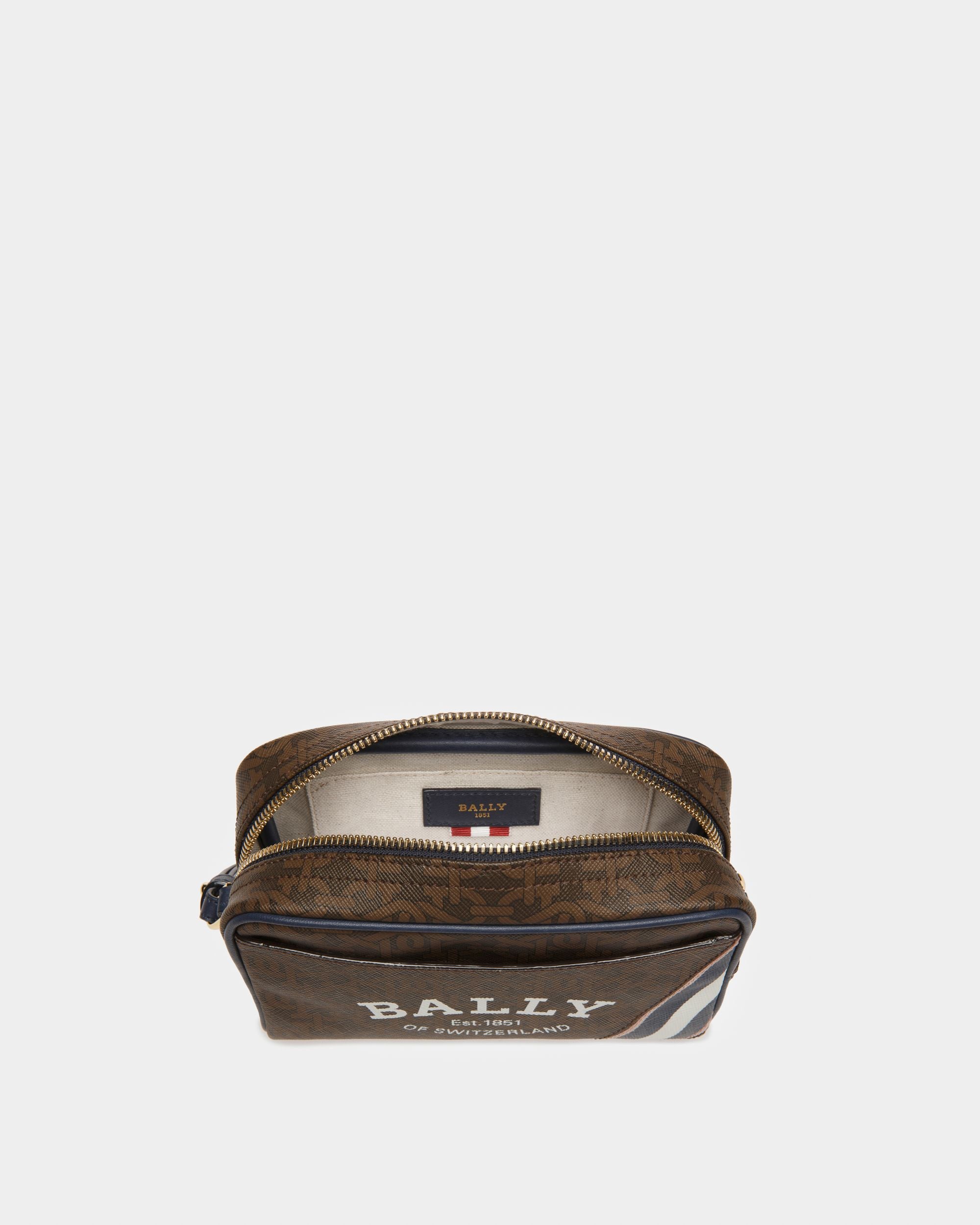 Cedy Clutch In Brown And Midnight Tpu - Women's - Bally - 03