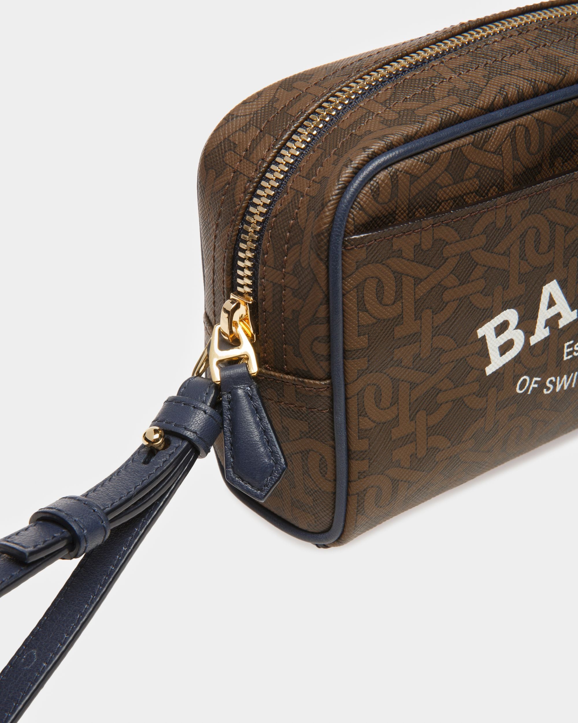 Cedy Clutch In Brown And Midnight Tpu - Women's - Bally - 04