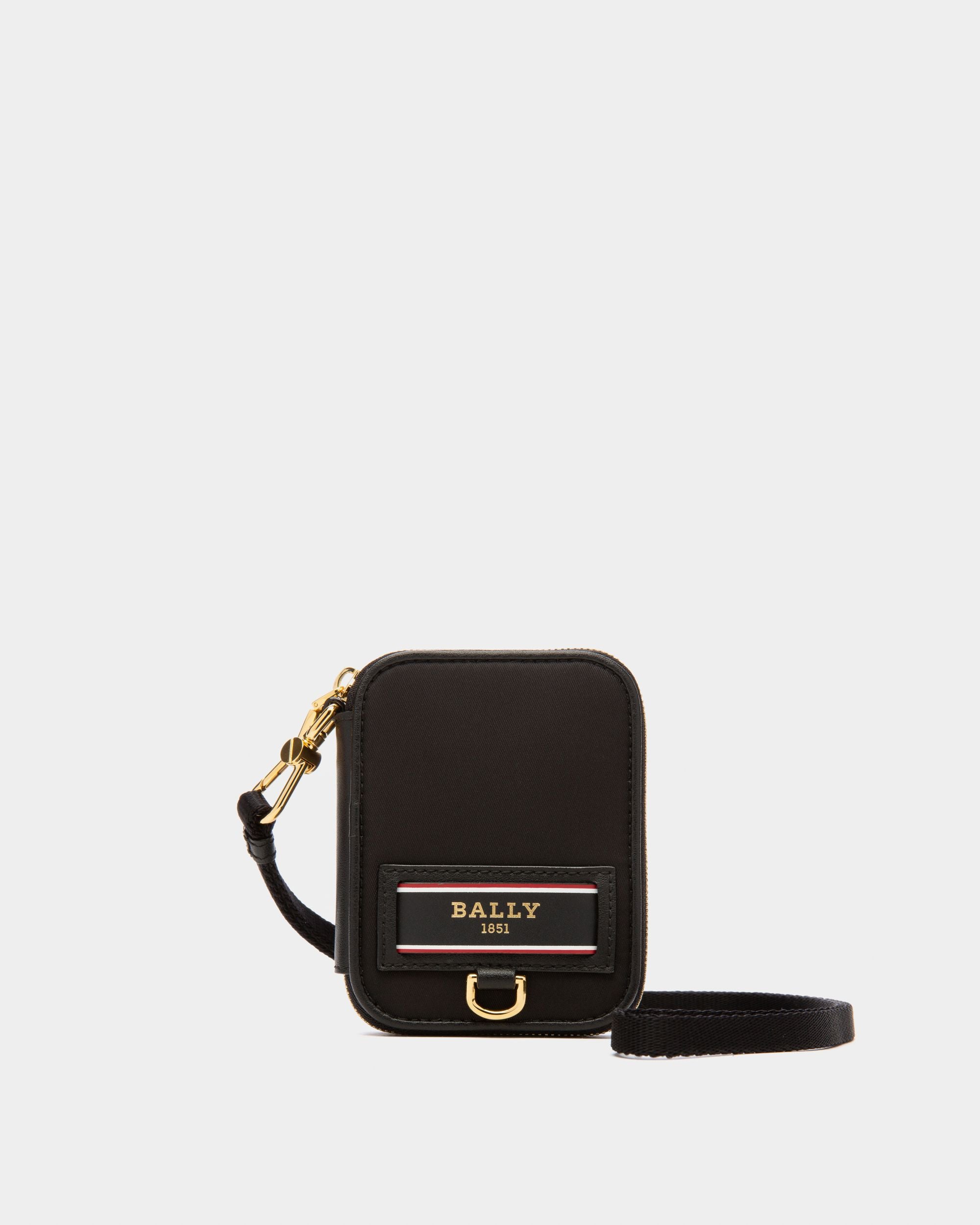 B-Echo Card Case in Black Nylon - Women's - Bally - 01