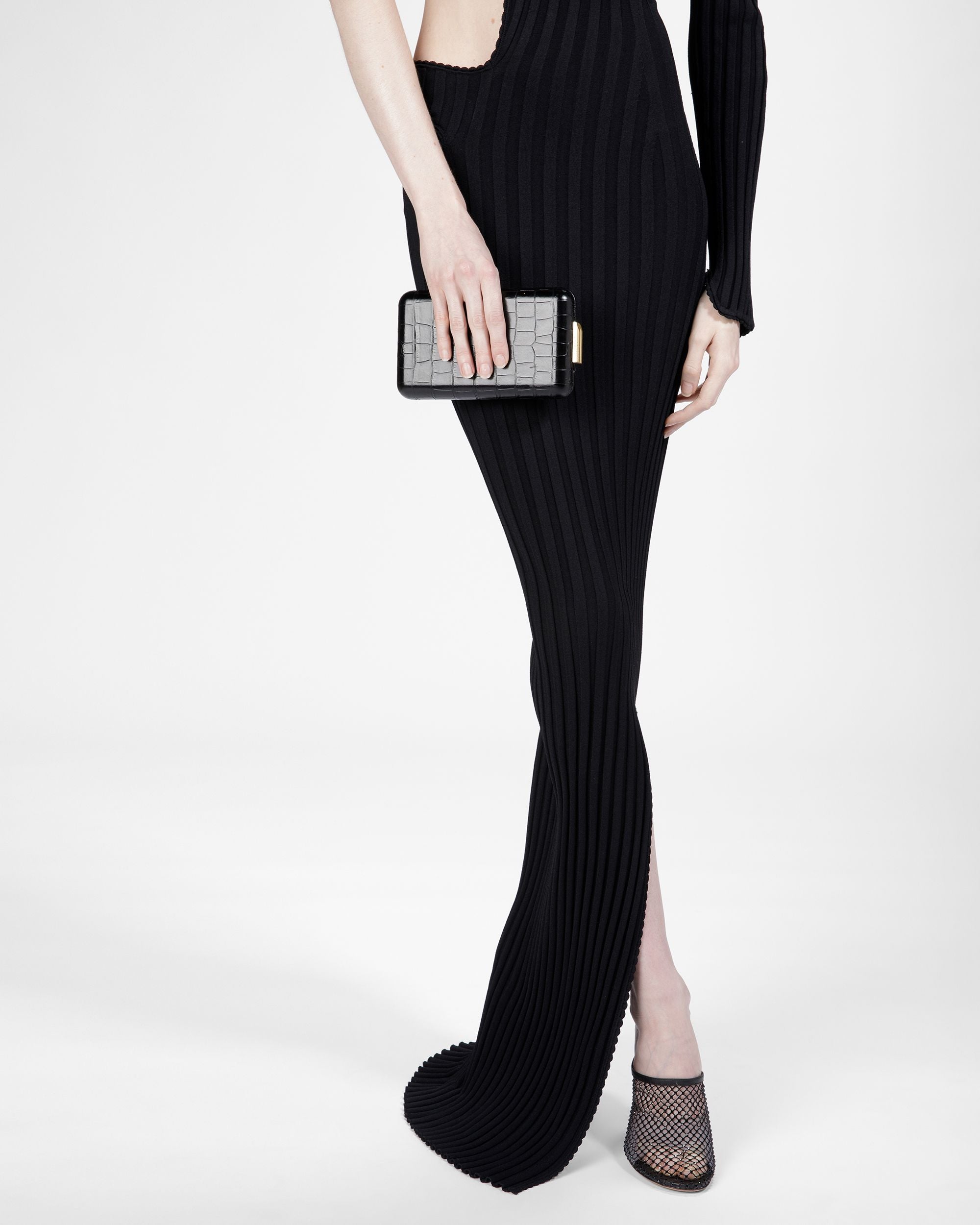 Structured Microbag In Crocodile Embossed Leather - Women's - Bally - 08