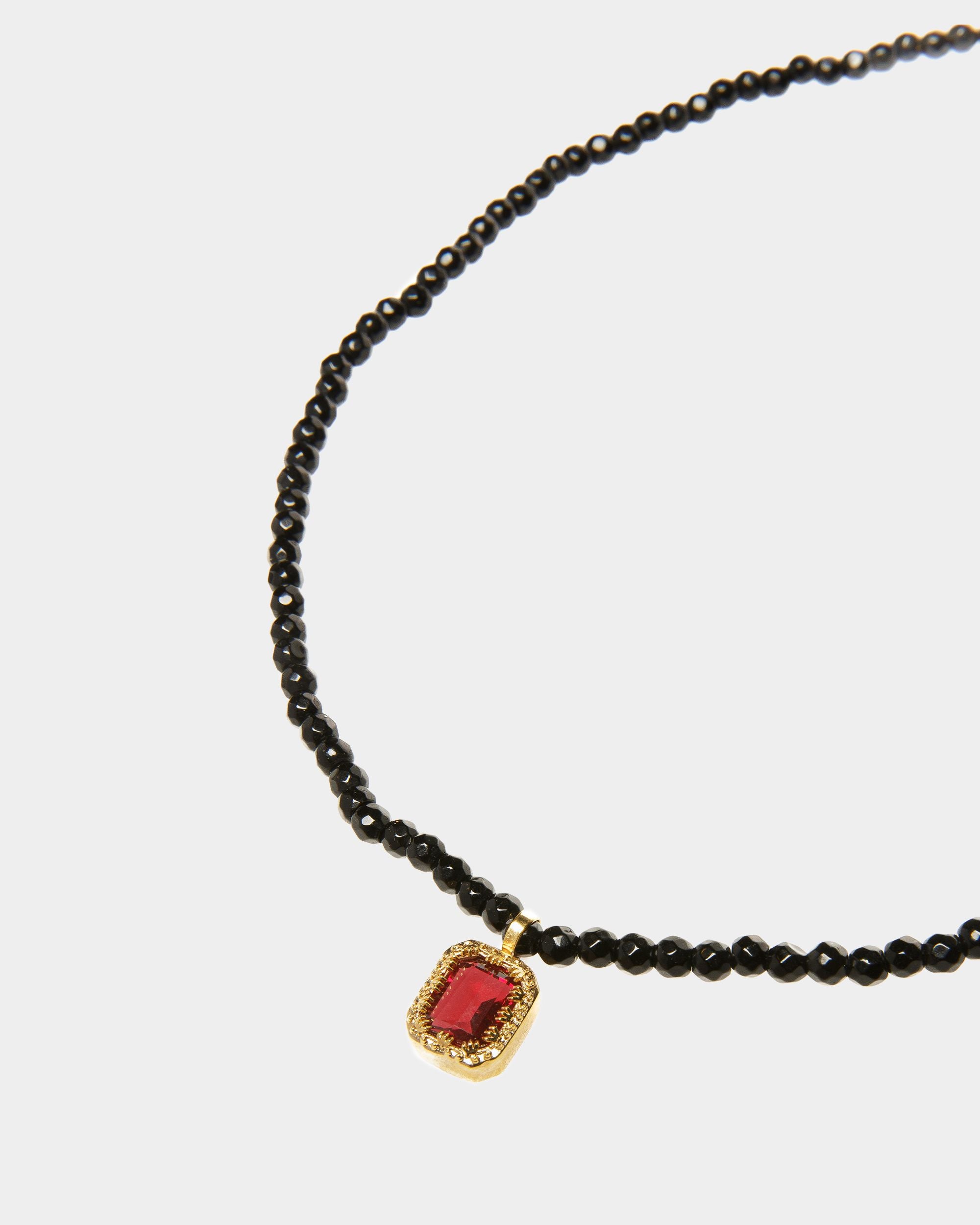 Beaded Chain Necklace In Black - Women's - Bally - 03