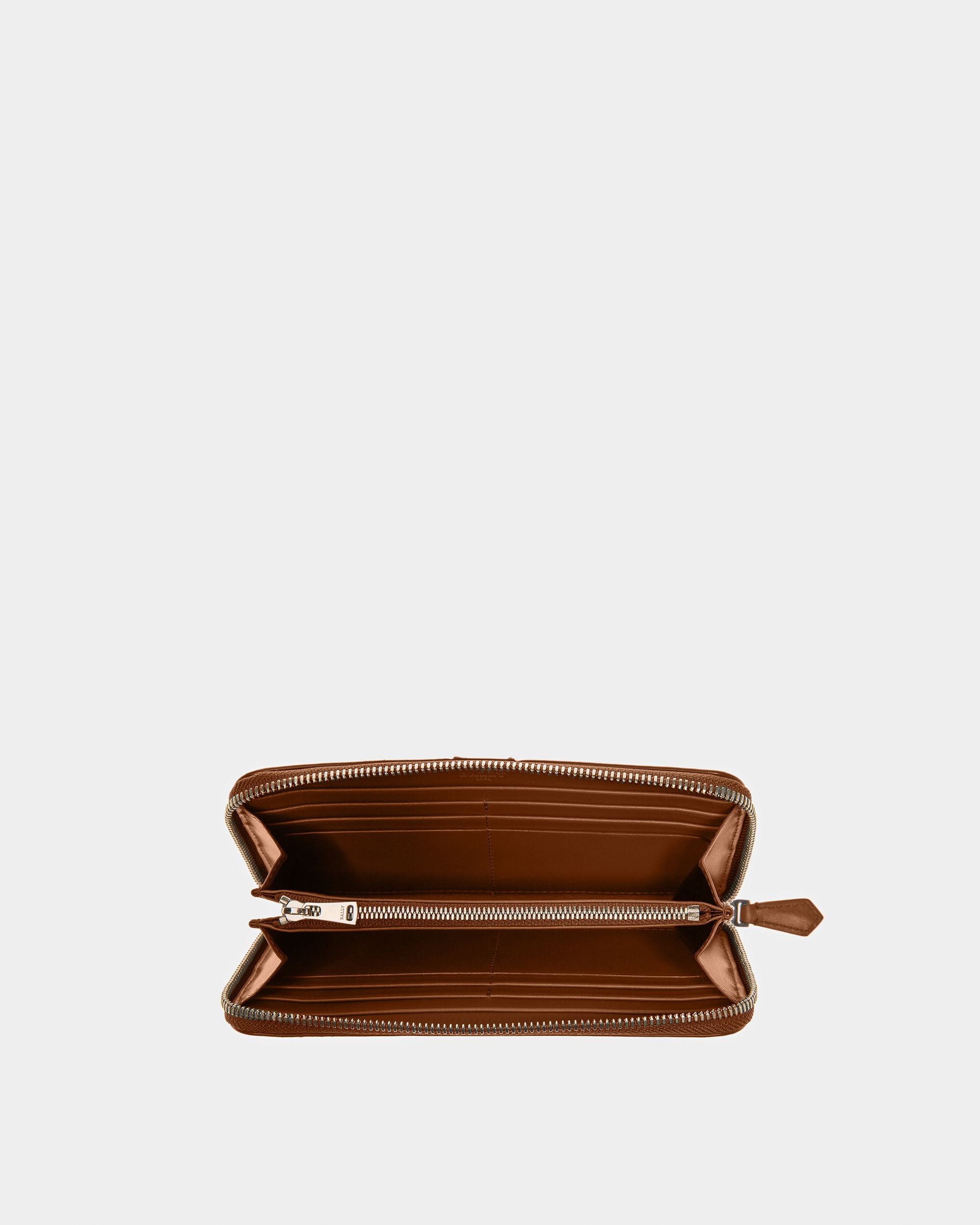 Avenor Leather Wallet In Brown - Women's - Bally - 03