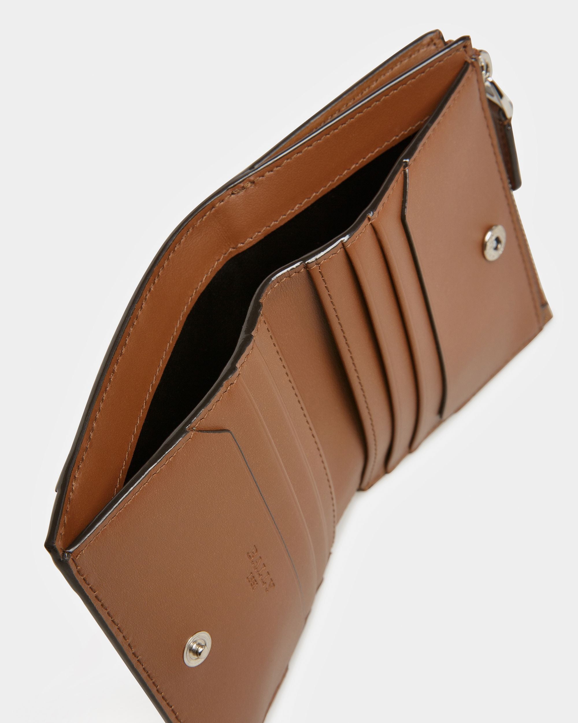 Axeel Leather Wallet In Brown - Women's - Bally - 04