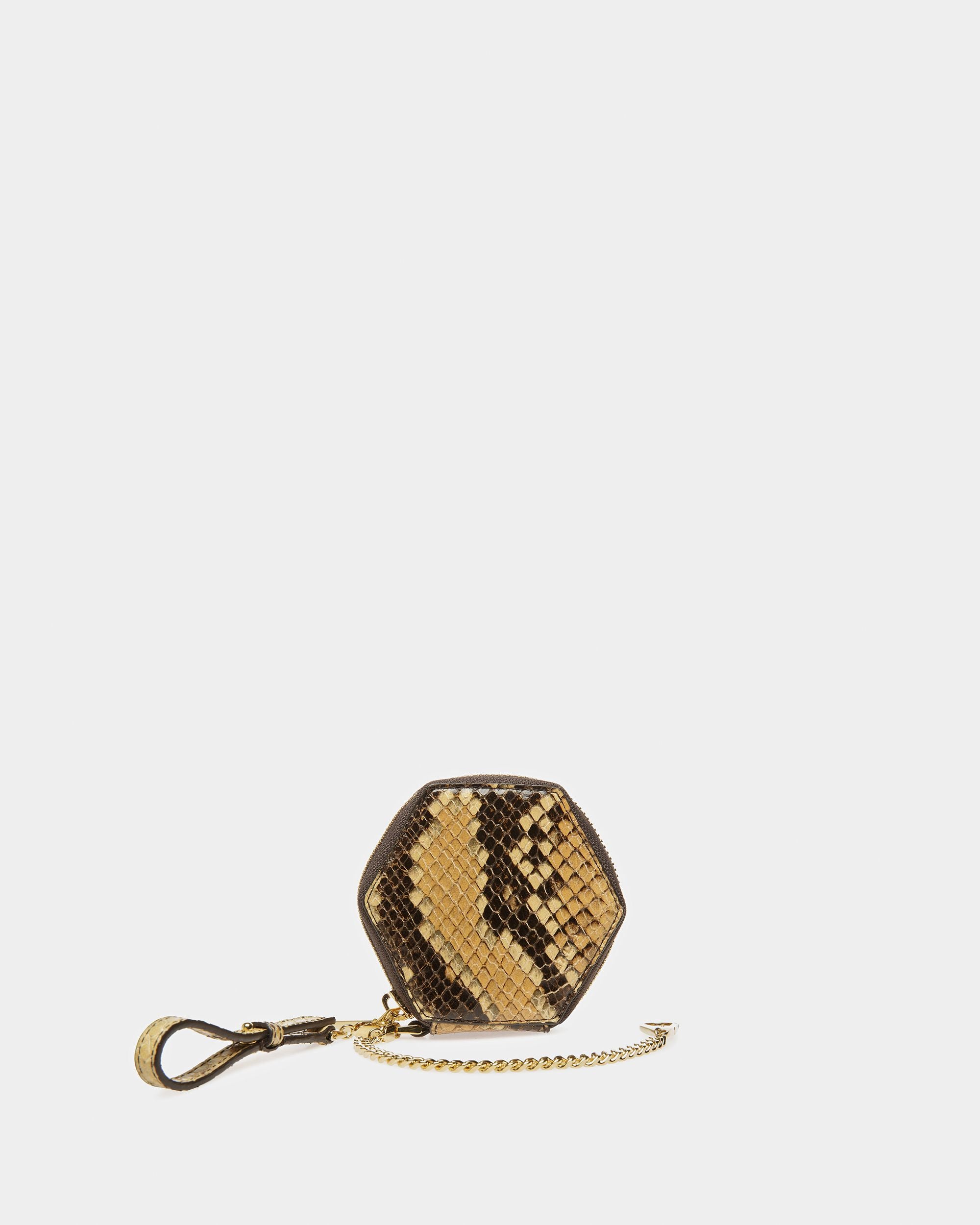 Block Zipped Coin Purse In Python Print - Women's - Bally - 01