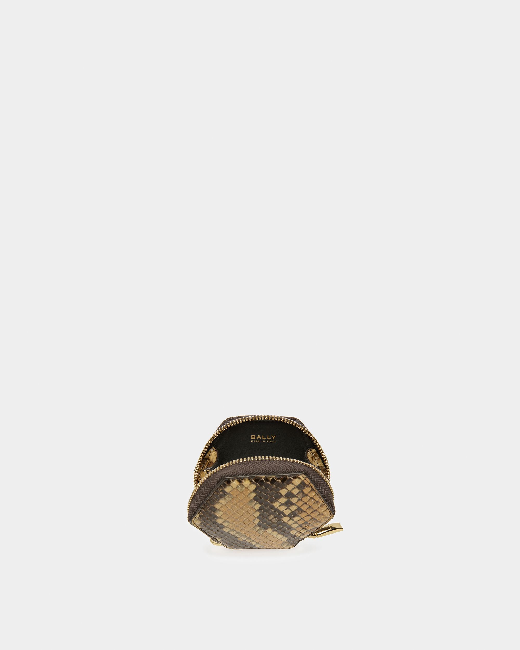 Block Zipped Coin Purse In Python Print - Women's - Bally - 03