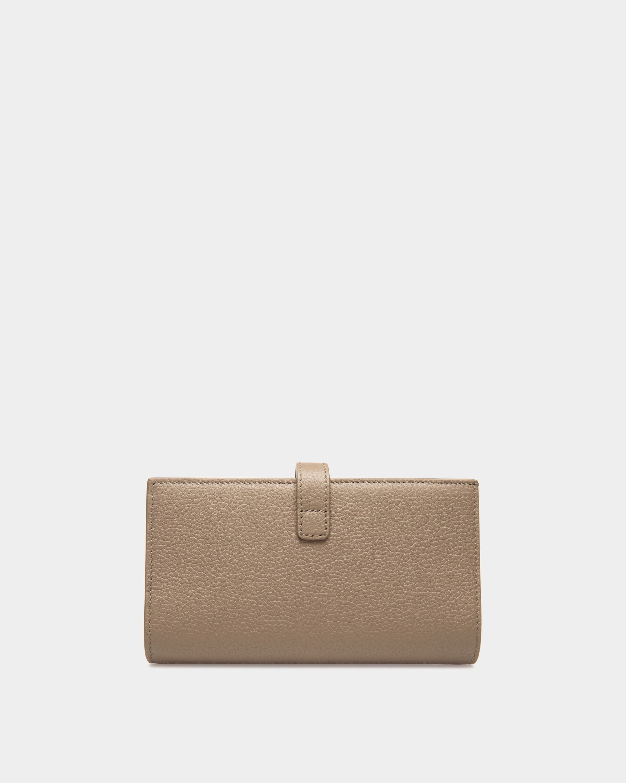 Lock Me Long Wallet In Taupe Grained Leather - Women's - Bally - 02