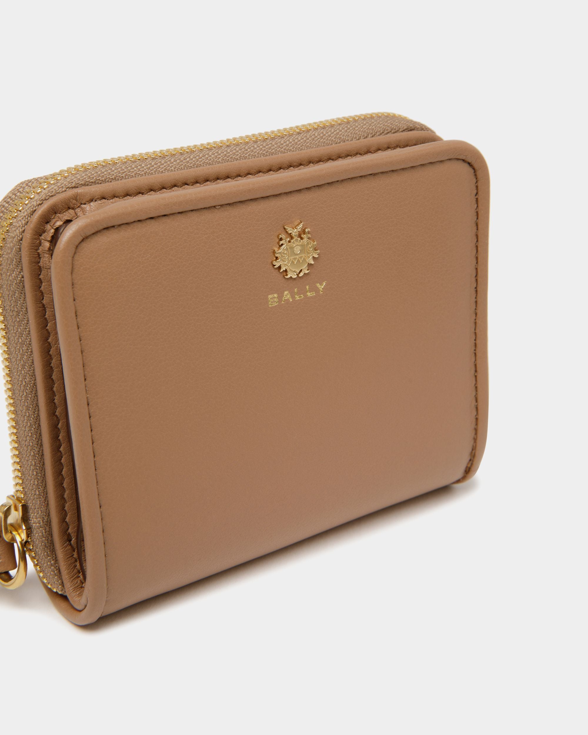 Bally Essential Wallet in Praline Beige Leather - Women's - Bally - 05