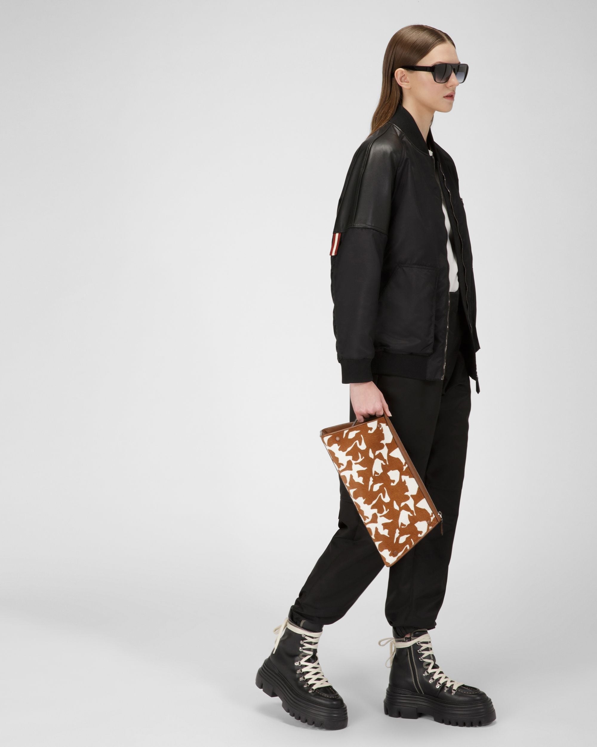 Recycled Nylon Bomber In Black - Women's - Bally - 05