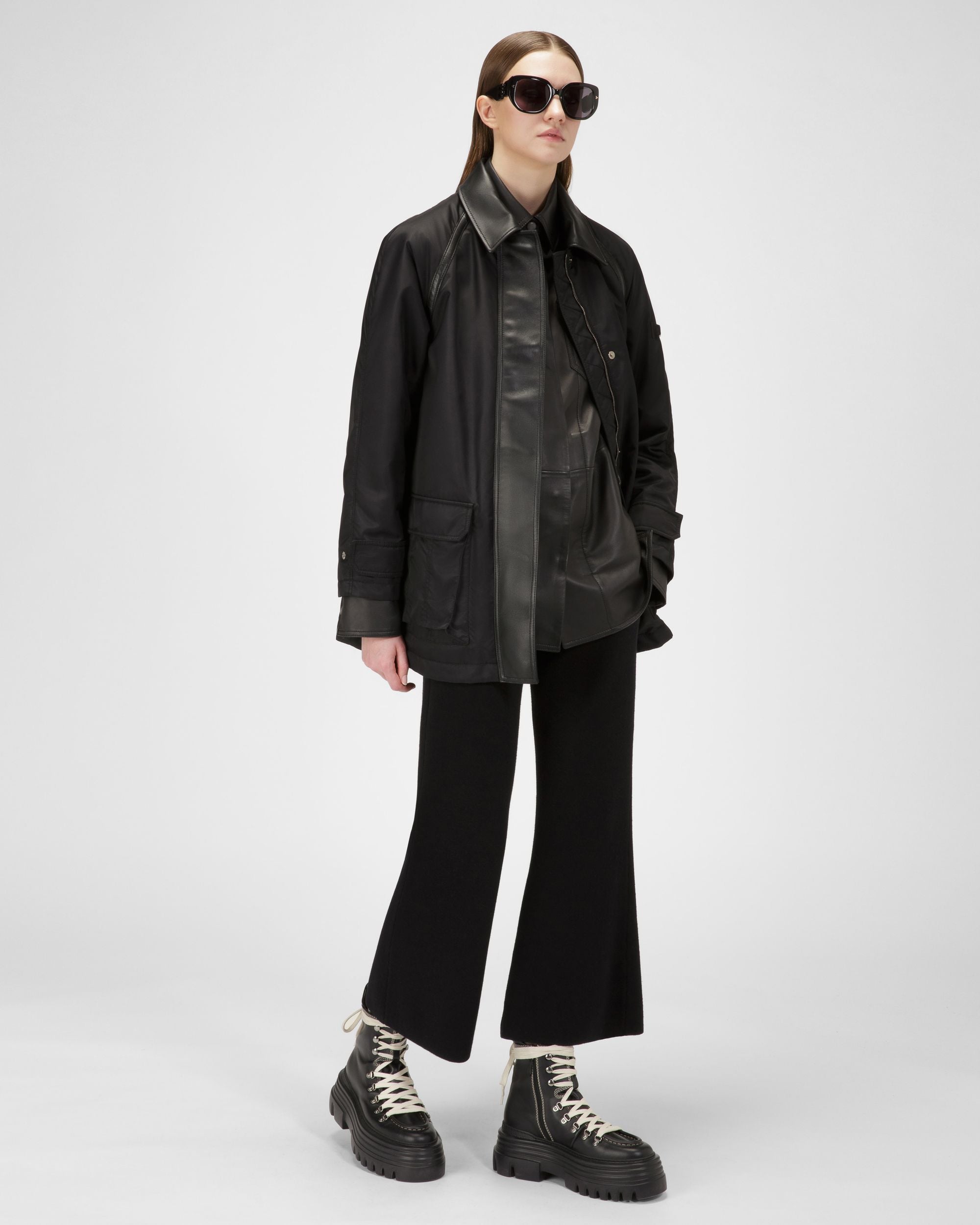 Recycled Nylon Jacket In Black - Women's - Bally - 05