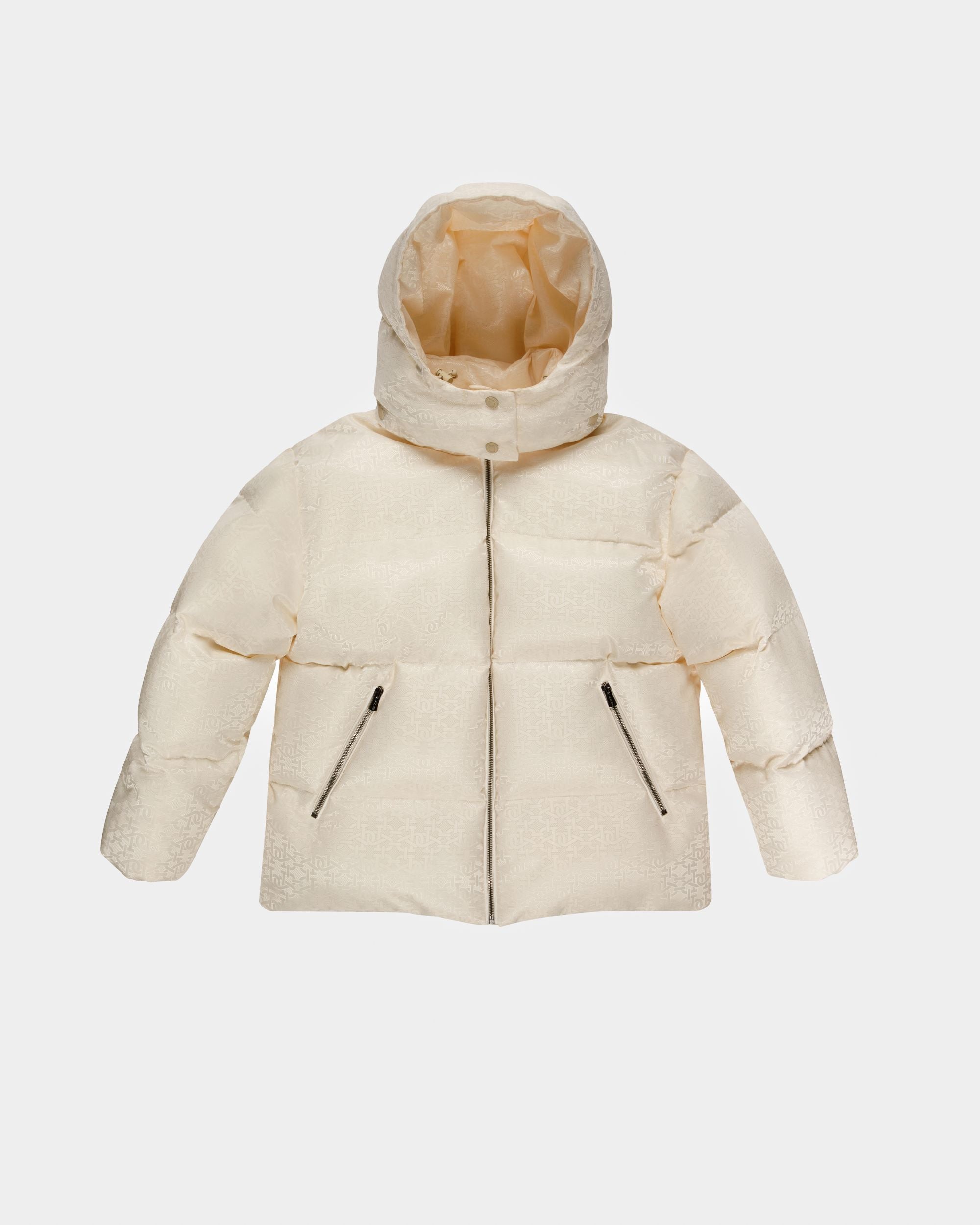 B-Monogram Puffer Jacket In Nylon In Bone - Women's - Bally - 01