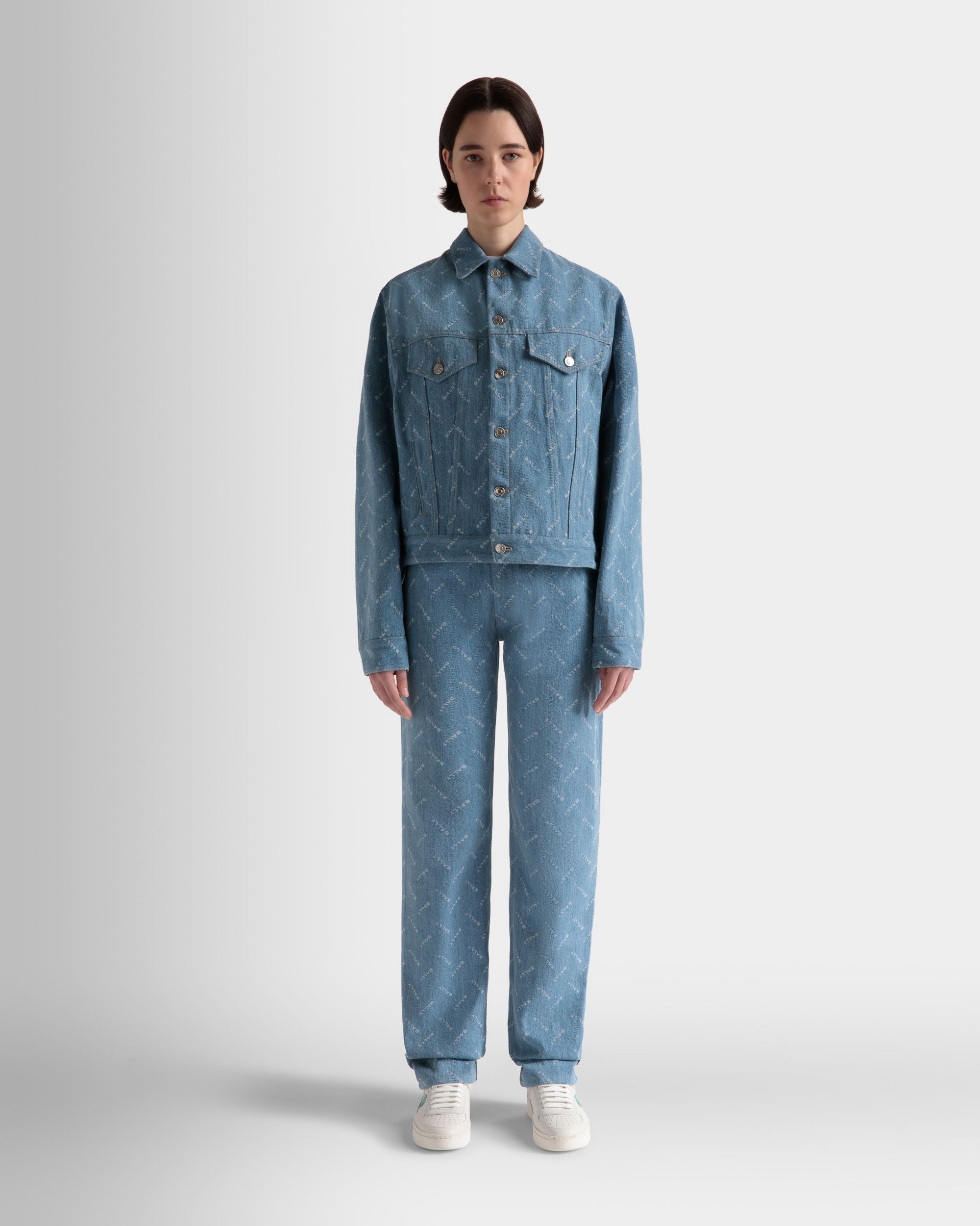 Denim Jacket in Light Blue Cotton - Women's - Bally - 02