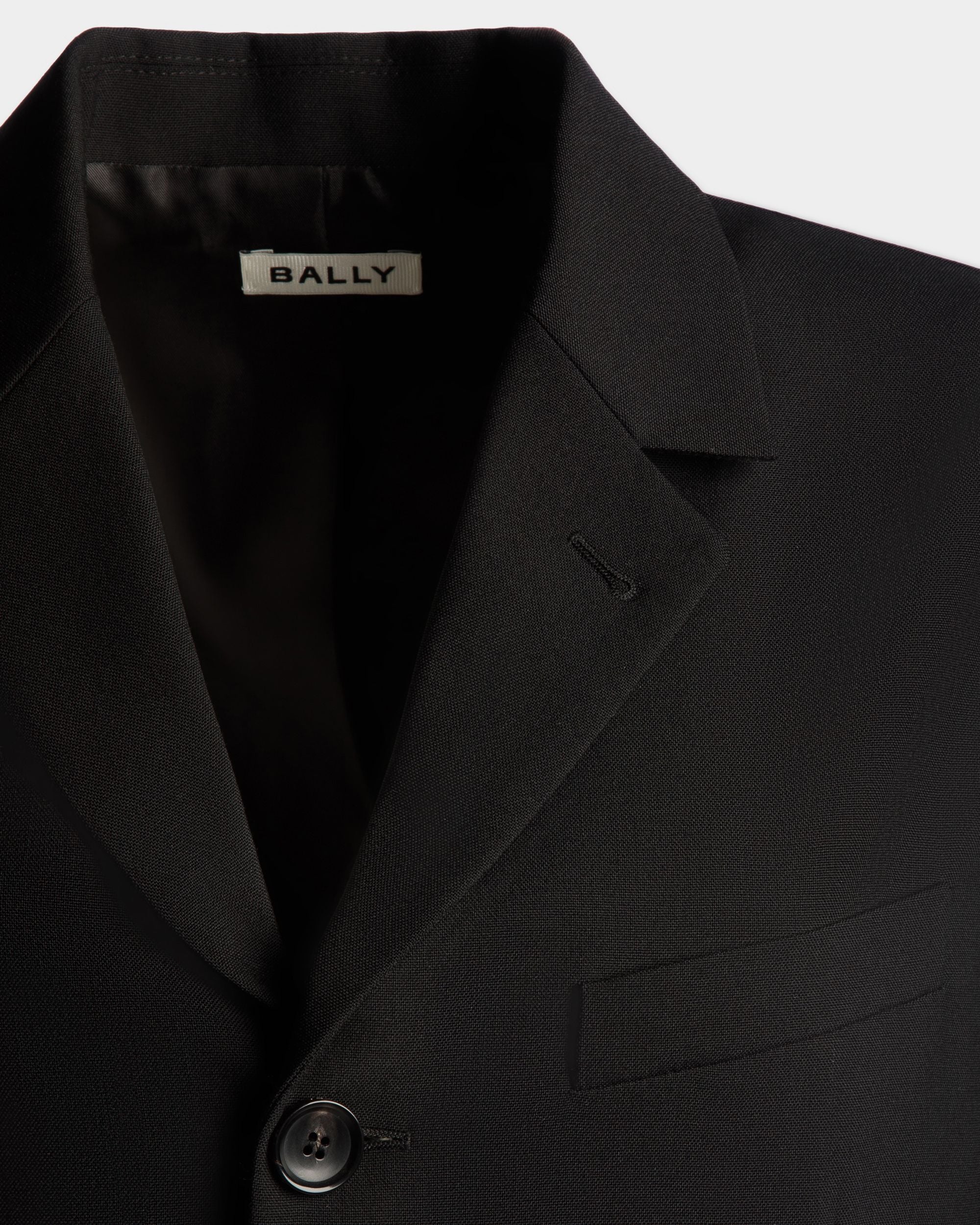 Women s Single breasted Jacket in Black Wool Bally