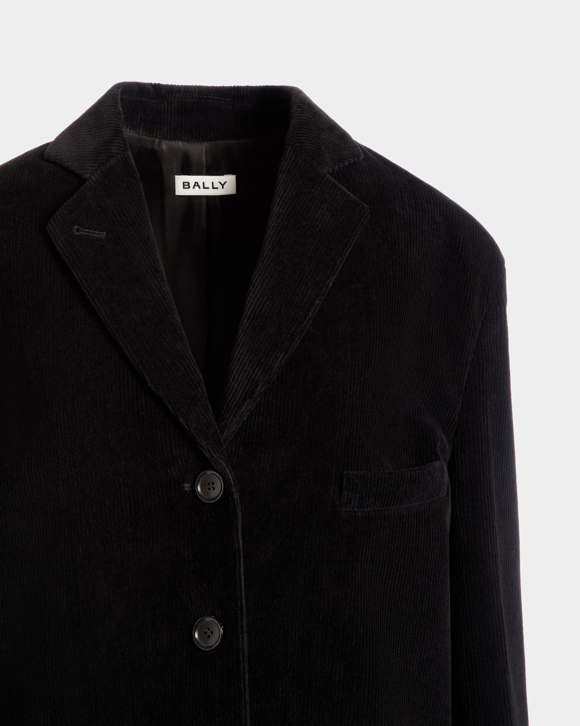 Blazer In Black Cotton Corduroy - Women's - Bally - 04