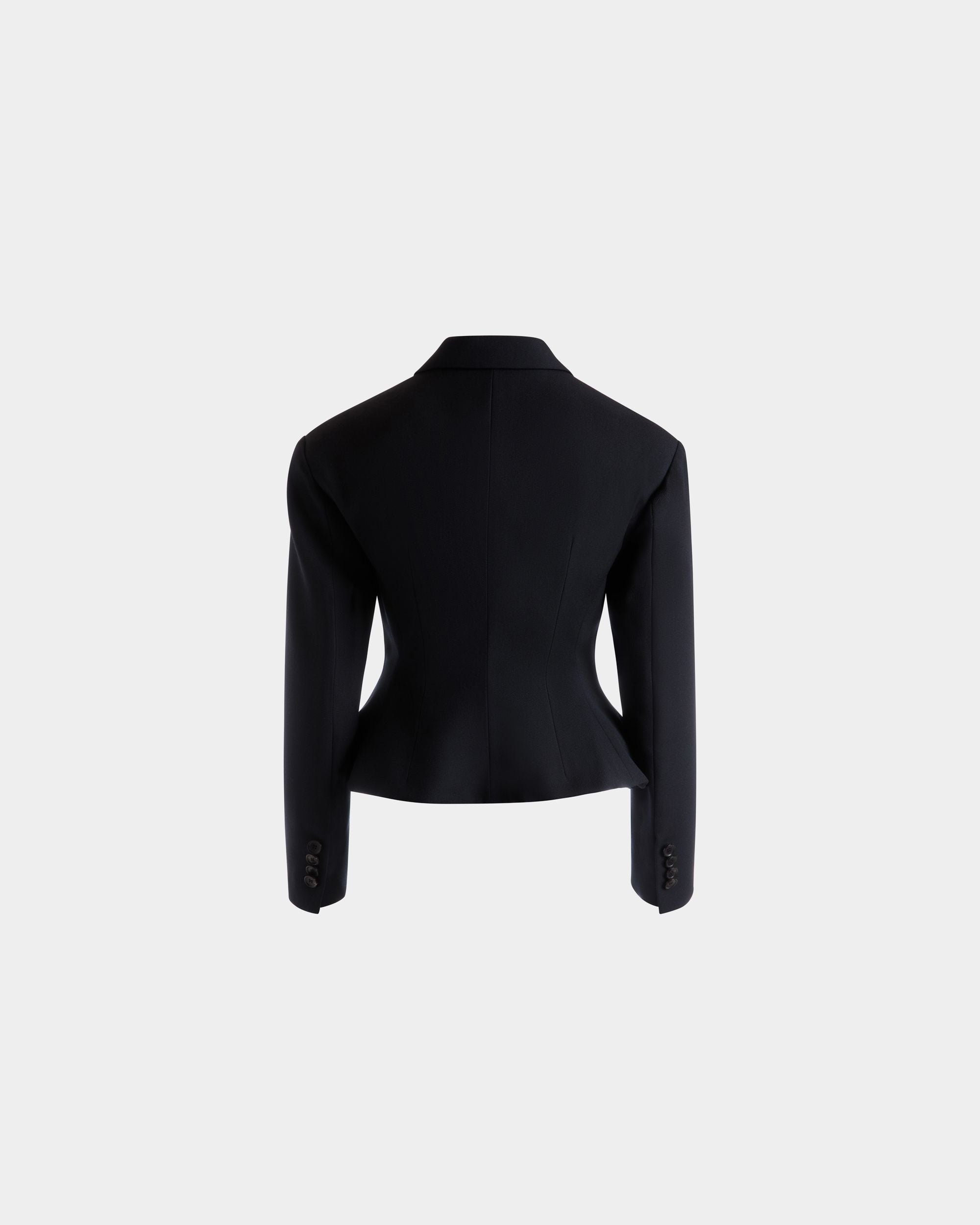 Blazer in Navy Blue Wool - Women's - Bally - 07