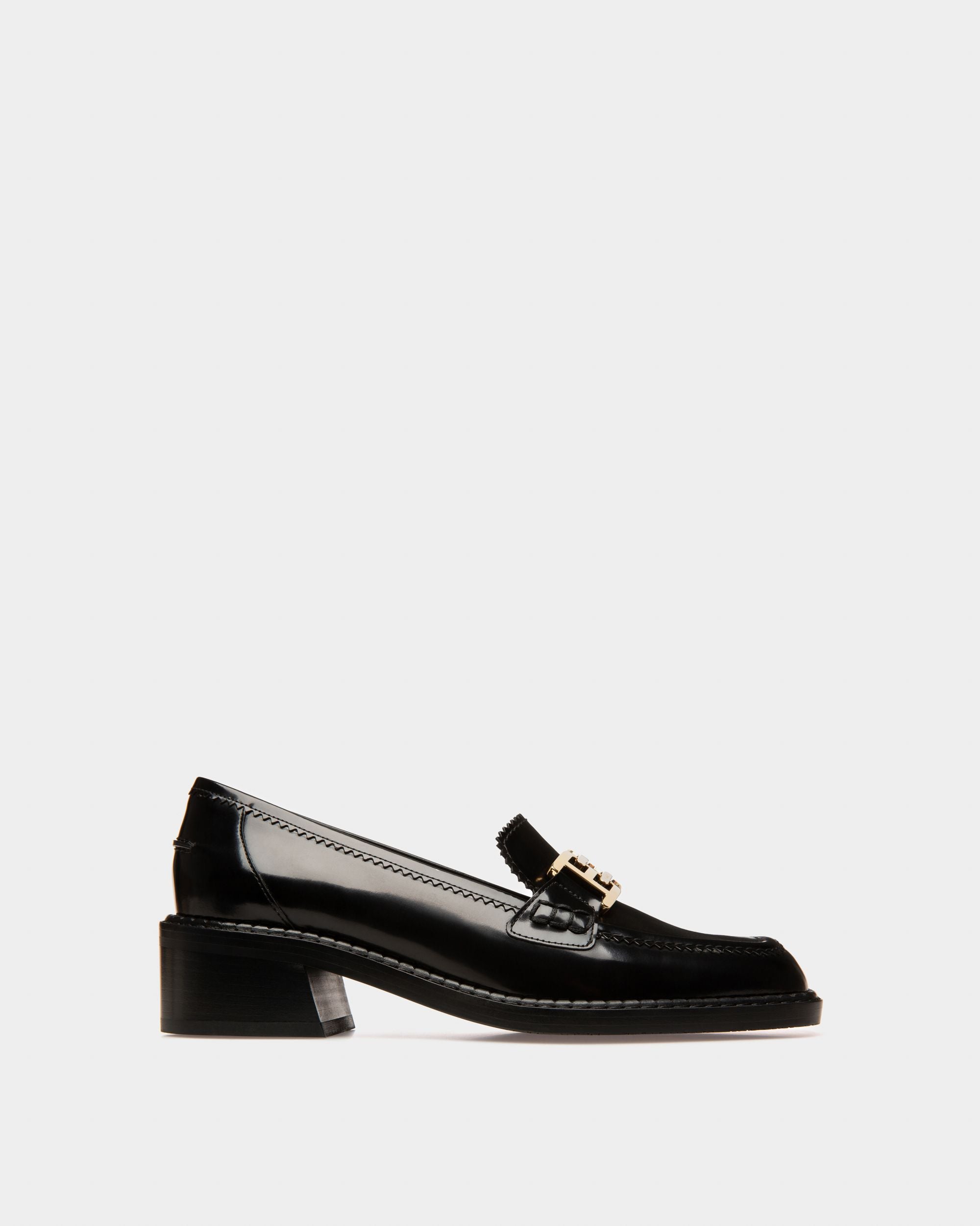 Ellyane Leather Mocassins In Black - Women's - Bally - 01