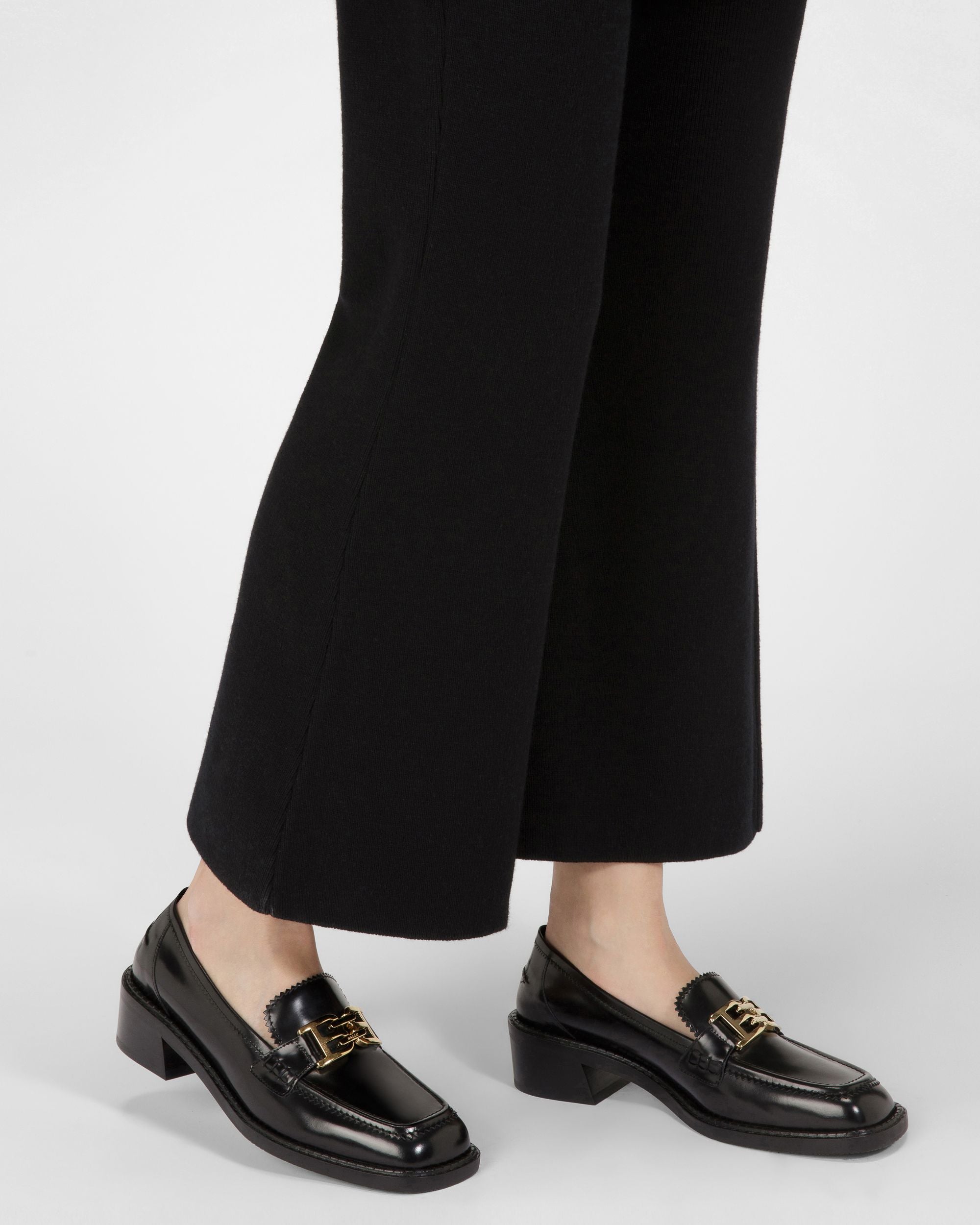 Ellyane Leather Mocassins In Black - Women's - Bally - 06