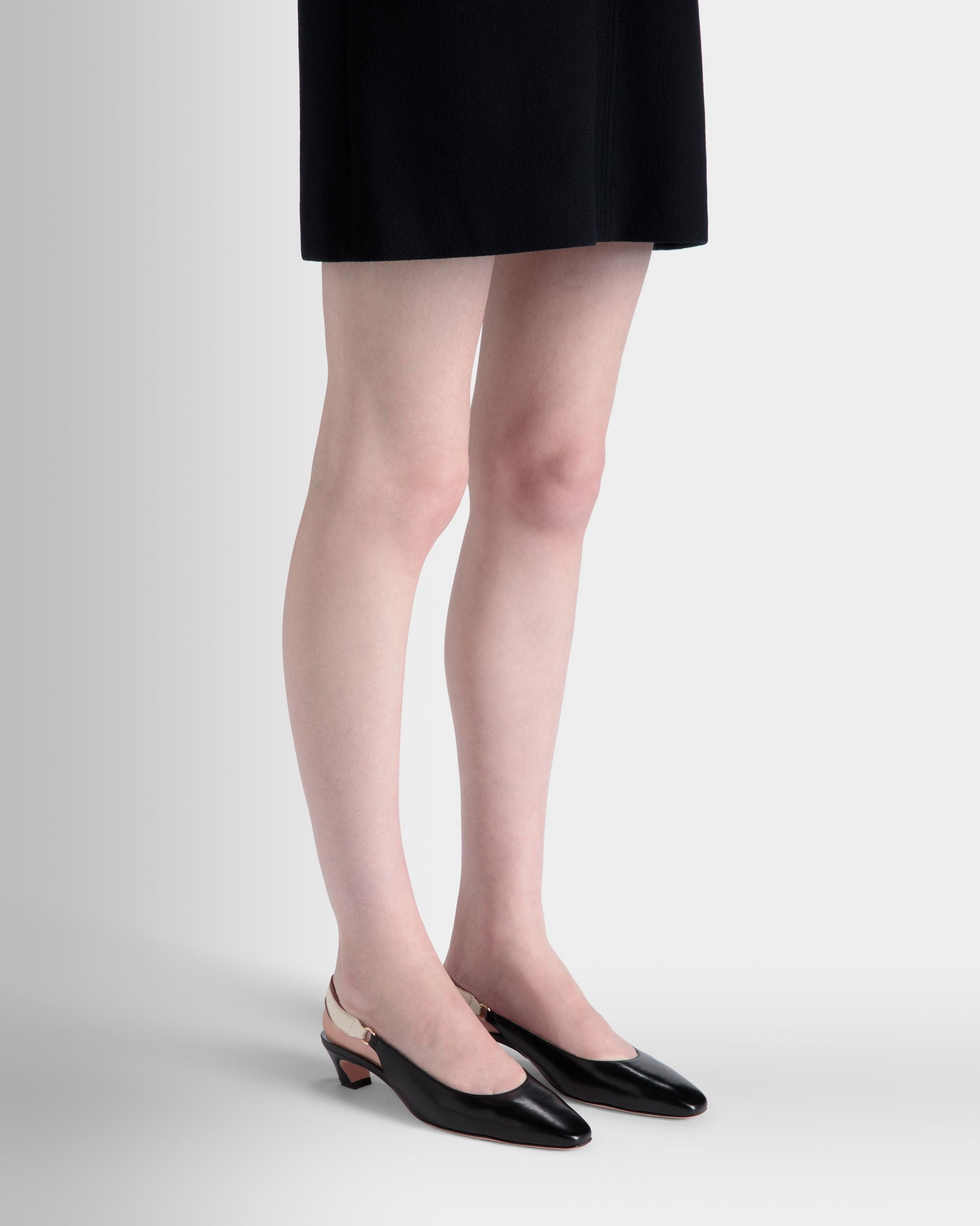 Sylt Slingback Pump In Black Nappa Leather - Women's - Bally - 02