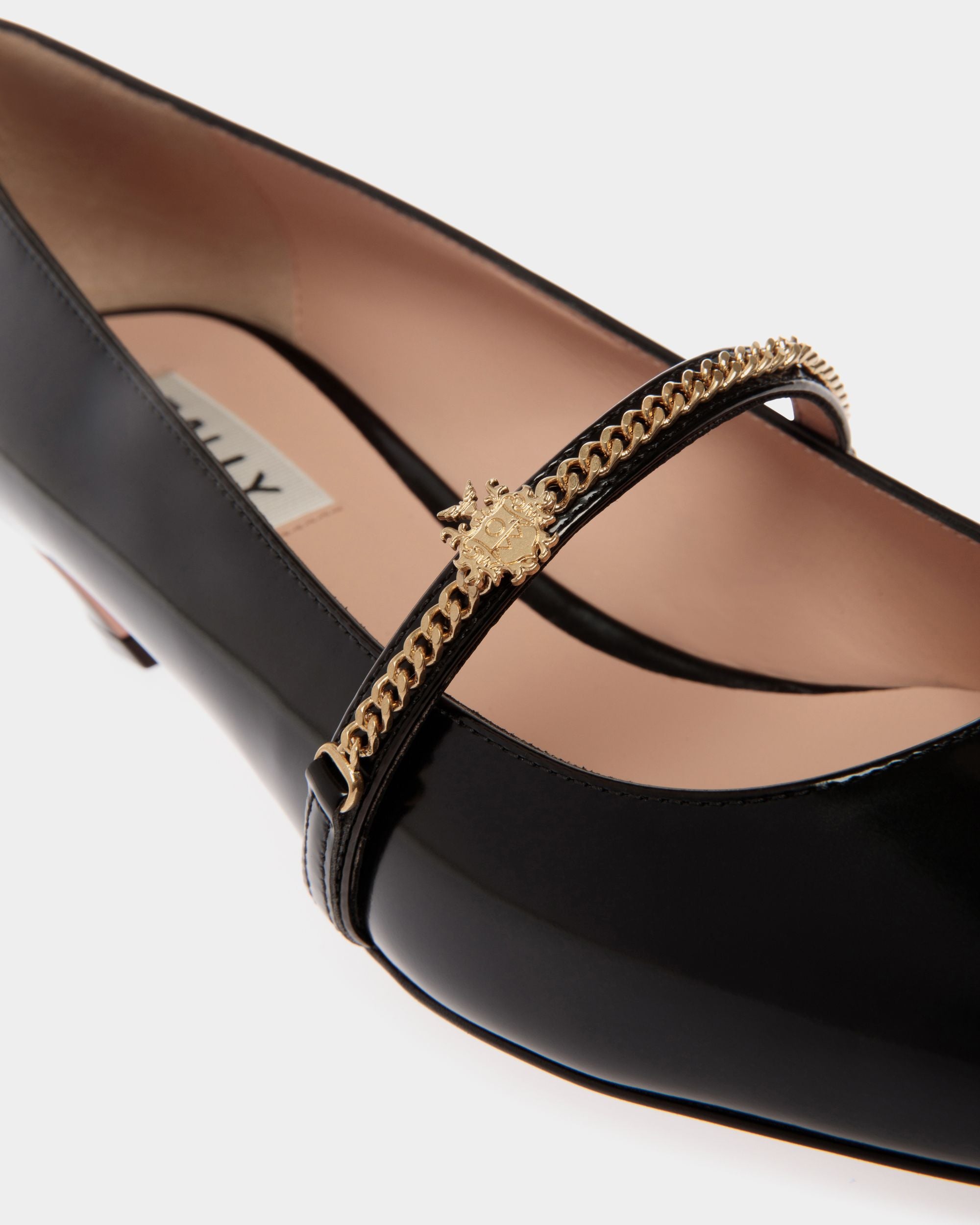 Sylt Mary Jane Pump in Black Brushed Leather - Women's - Bally - 06
