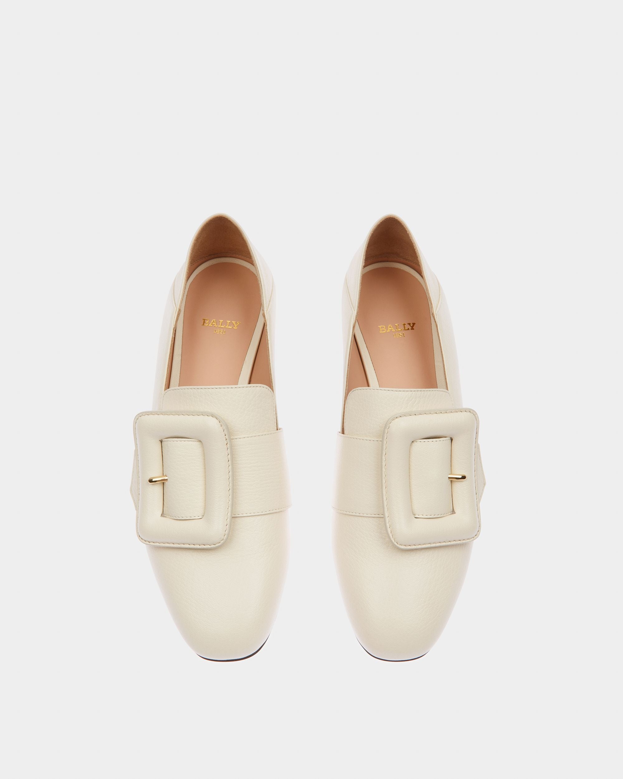 Janelle Leather Pumps In Bone - Women's - Bally - 02